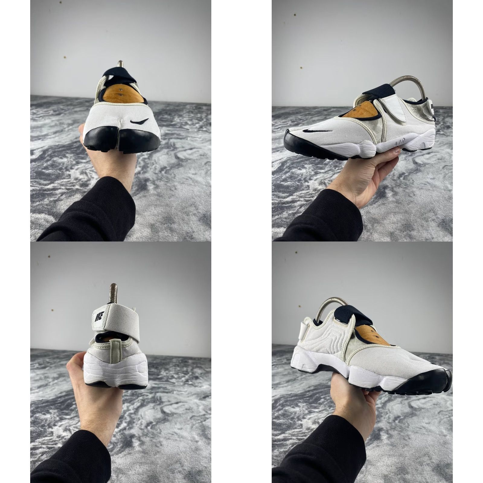 Nike VINTAGE Nike Air Rift Tabi Sandals Sneakers Sandal Men 44 White Black Nike Shoes Mens Summer Size US 11 / EU 44 - 8 Thumbnail
