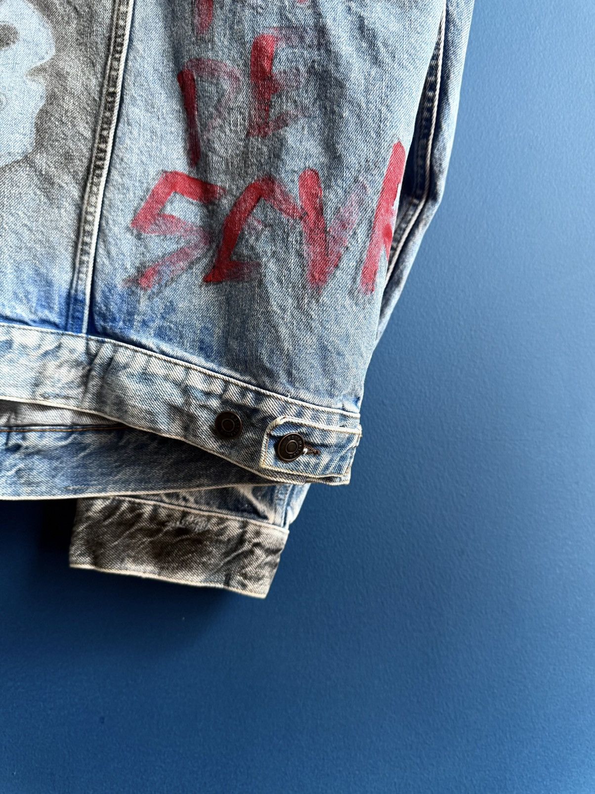 Balenciaga Balenciaga Denim Jacket 2018 Graffiti Size US XL / EU 56 / 4 - 6 Thumbnail