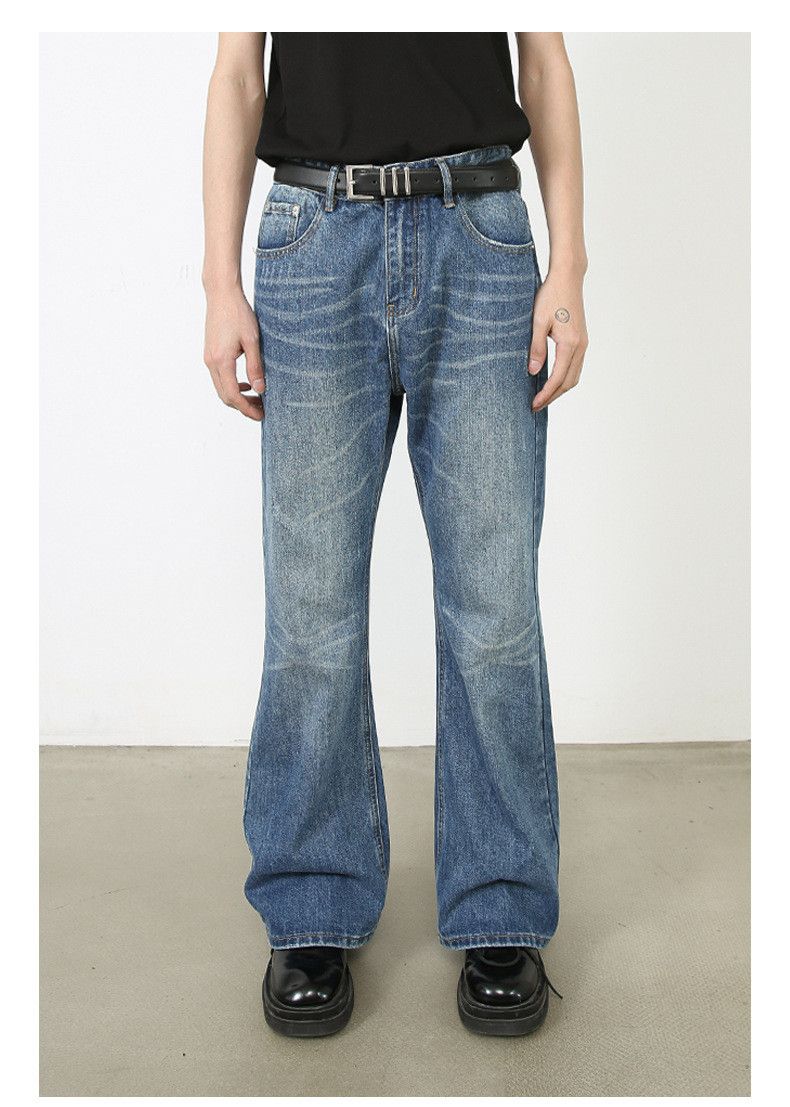 Japanese Brand × Jean Washed loose straight-leg personalized flared jeans Size US 32 / EU 48 - 1 Thumbnail