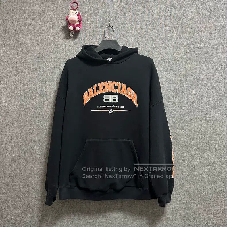 Balenciaga Balenciaga Logo Printed Fleece Sweatshirt Size US L / EU 52-54 / 3 - 1 Thumbnail