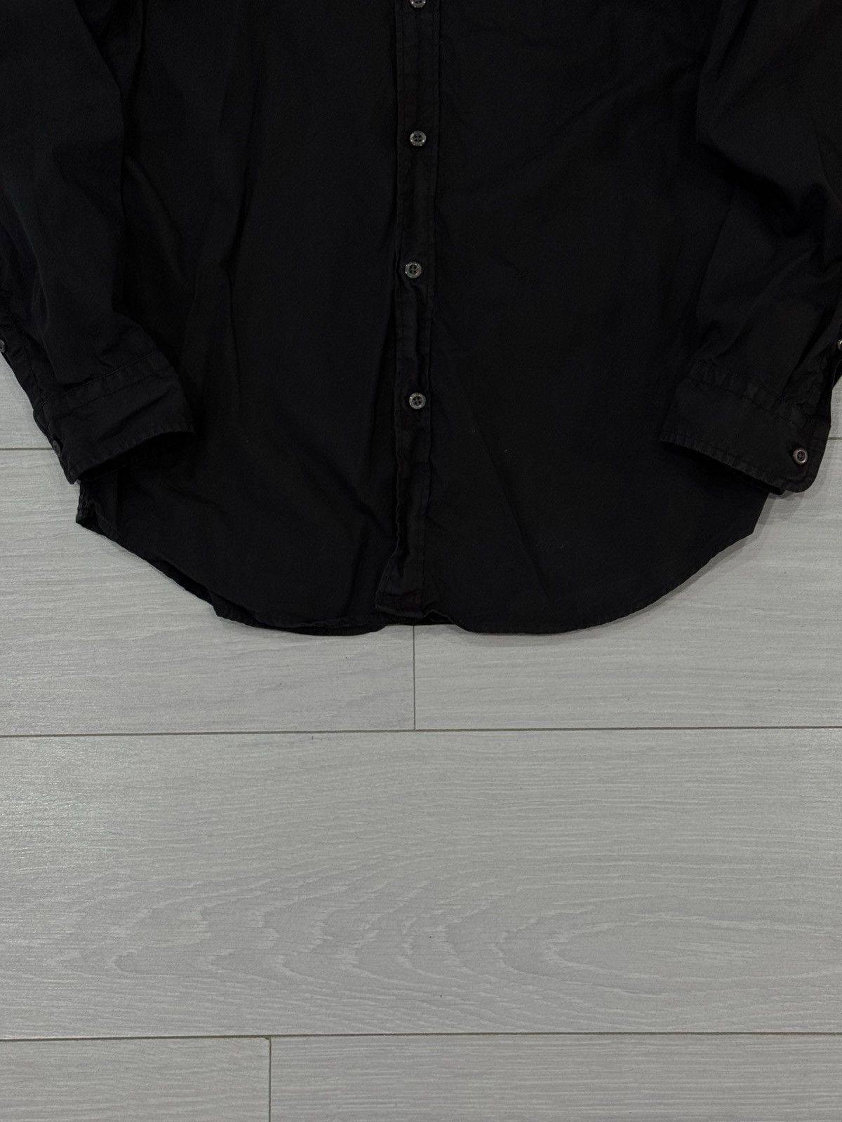 Diesel 2000s Button Up Shirt - Black Military Vintage Size M