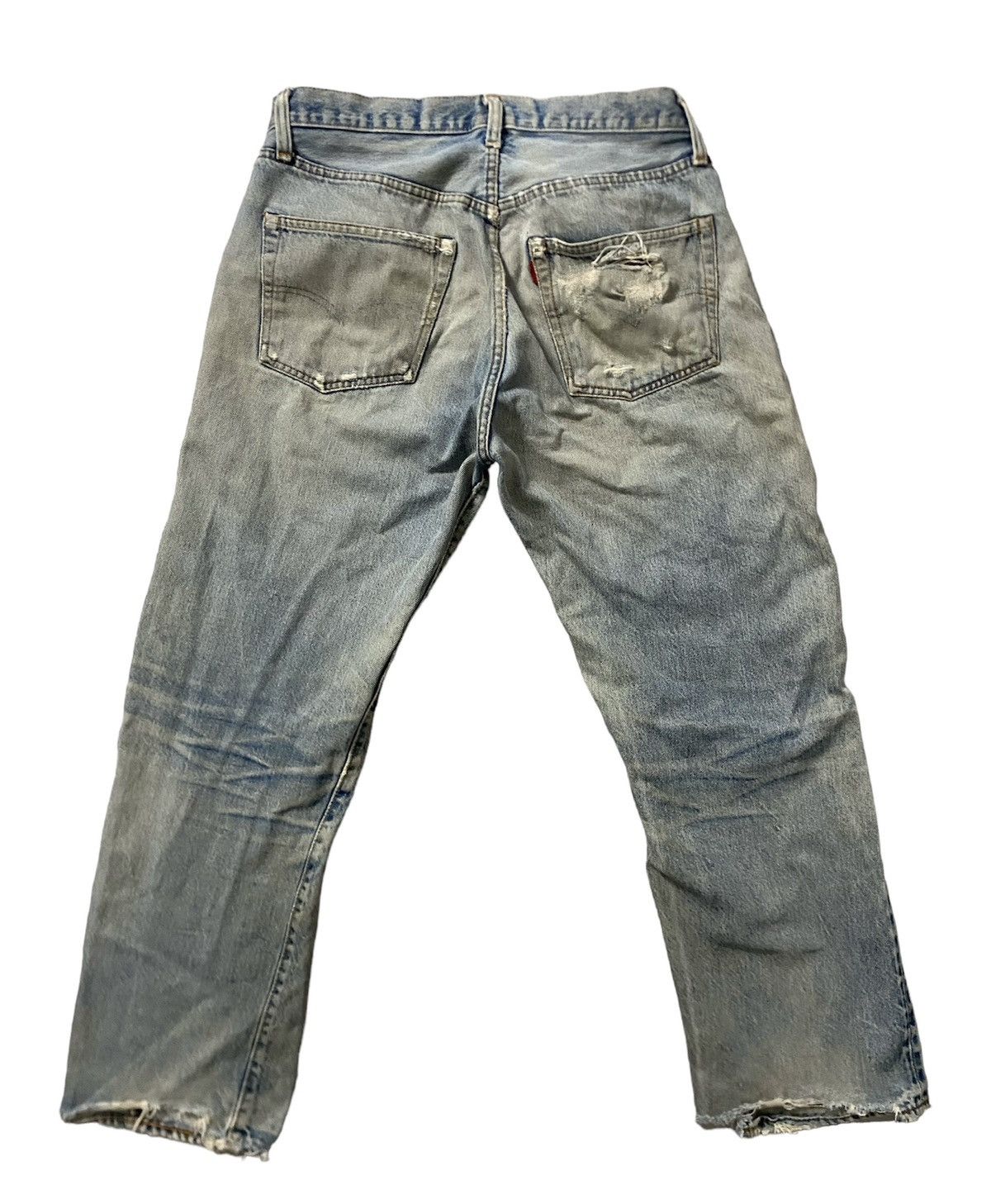 Levi's × Vintage Vintage Thrashed Distressed Custom Levis Selvedge Button 6 Size US 35 - 6 Thumbnail