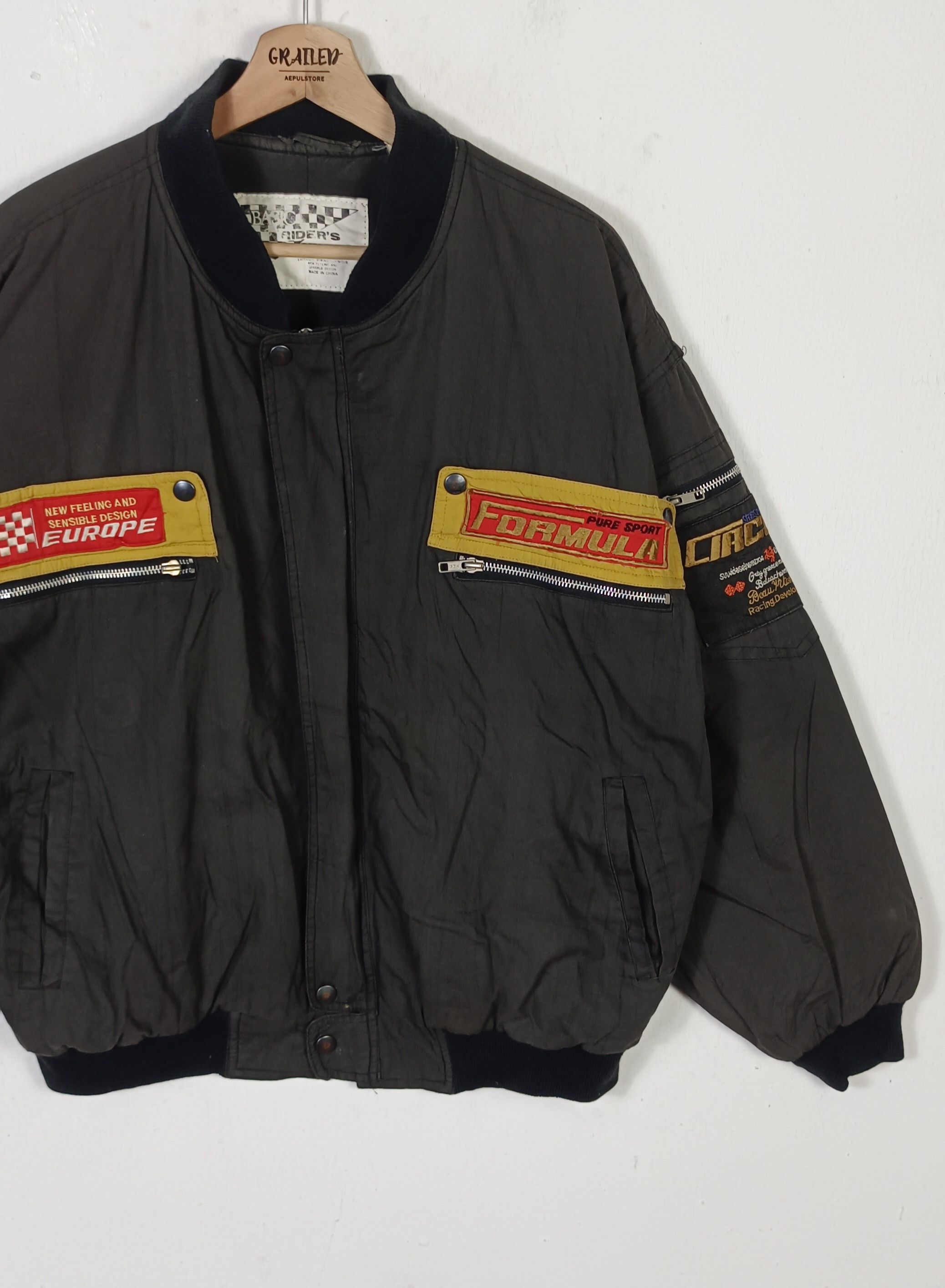 Japanese Brand × Sports Specialties Vintage 🔥 Basic Rider's Bomber Jacket Formula Circuit Size US XL / EU 56 / 4 - 5 Thumbnail