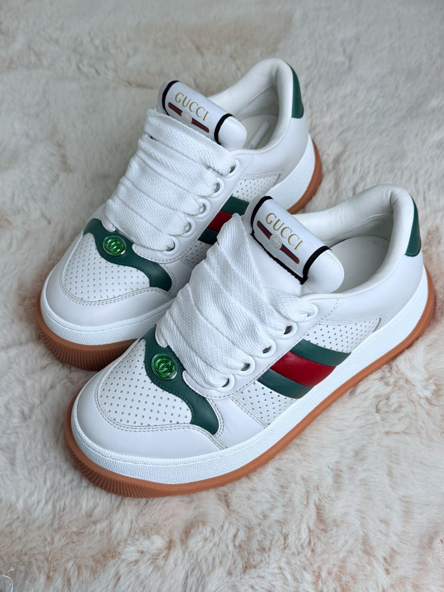 Gucci Gucci Green Lowtop Sneakers 5 Men Size US 5 / EU 37 - 1 Thumbnail