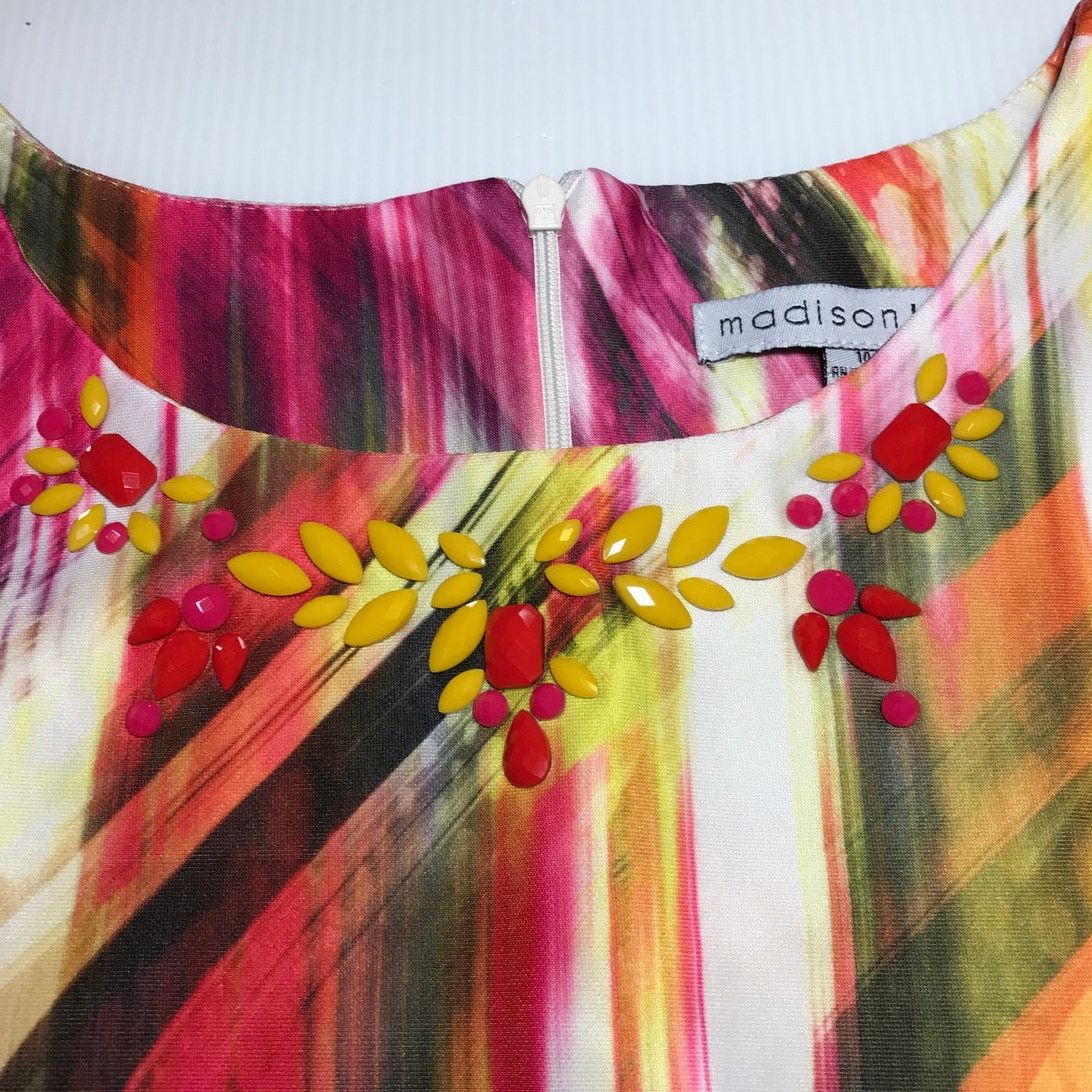 Other Madison Leigh Beaded Boat Neck Cap Sleeve Sheath Dress 14 Size XL / US 12-14 / IT 48-50 - 7 Thumbnail