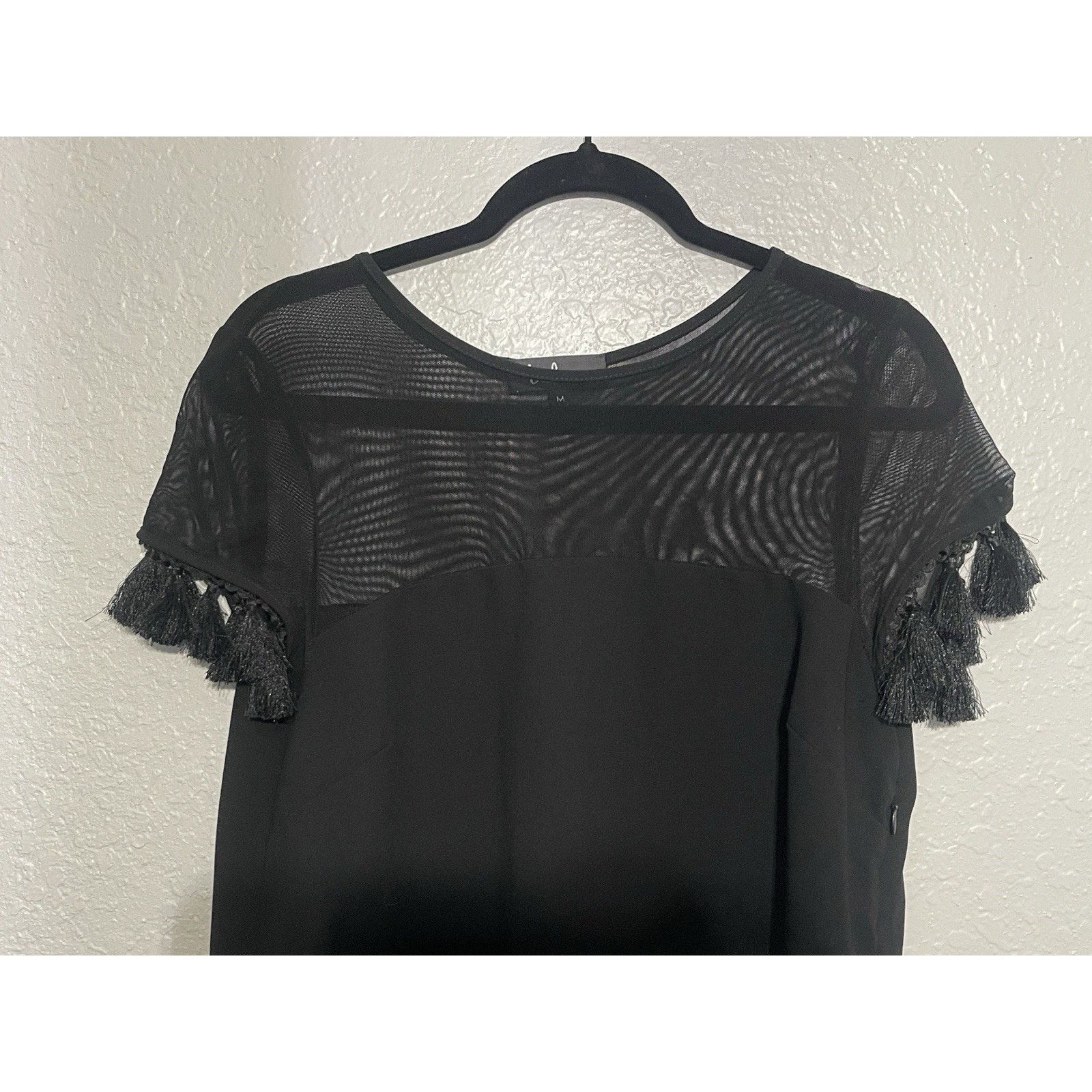 Other Lulus Women Black Teasel Mini Dress Short SleeveSize M Size M / US 6-8 / IT 42-44 - 3 Thumbnail