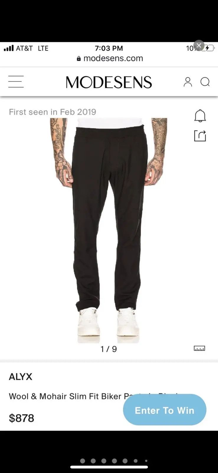 1017 ALYX 9SM Alyx Formal Joggers Size US 32 / EU 48 - 1 Thumbnail
