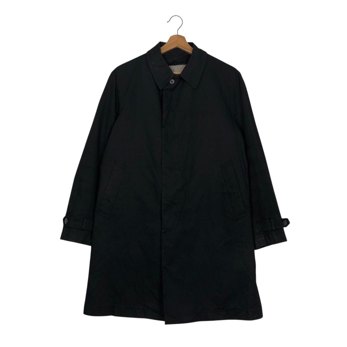 Japanese Brand SHIPS Archival Noir Tech-Twill Overcoat Issey Miyake Size US M / EU 48-50 / 2 - 2 Thumbnail