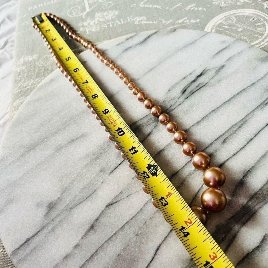 Vintage Vintage Rose Pink Beaded Necklace Chunky Round Acrylic 28" Size ONE SIZE - 7 Thumbnail