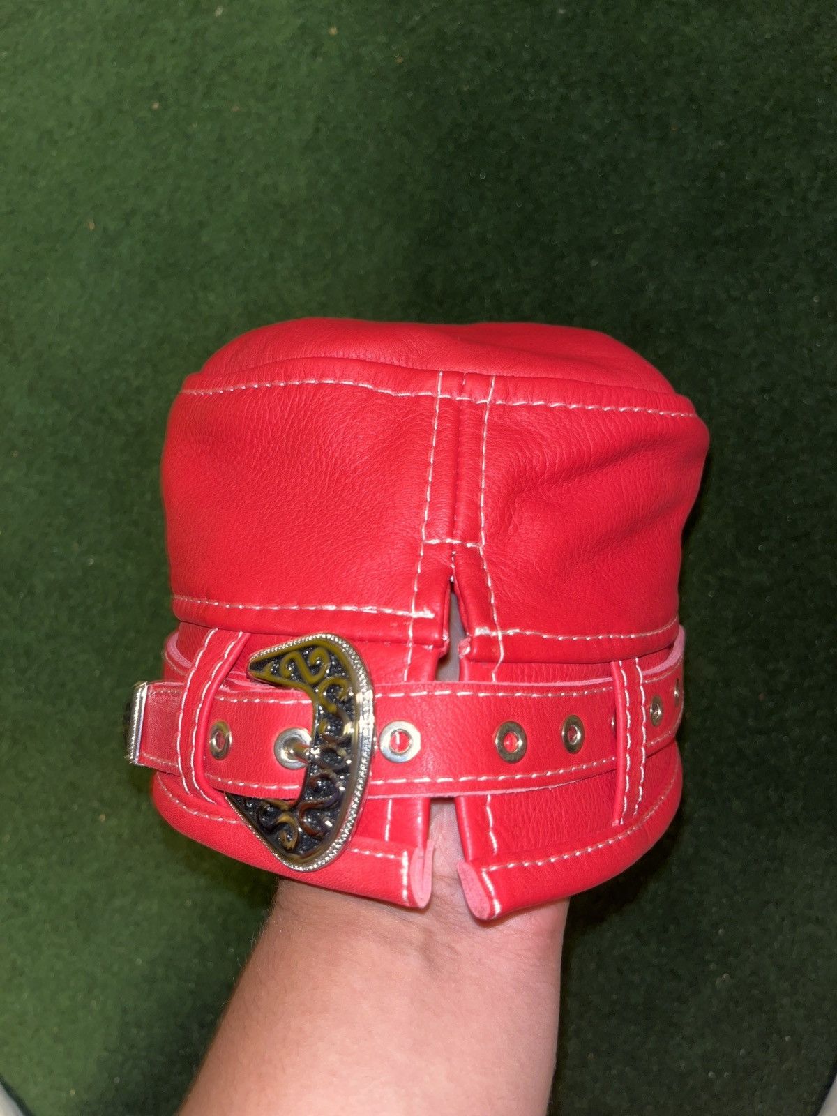 Designer 730 Los Angeles LA Leather Red Bucket Hat size L Size ONE SIZE - 7 Thumbnail