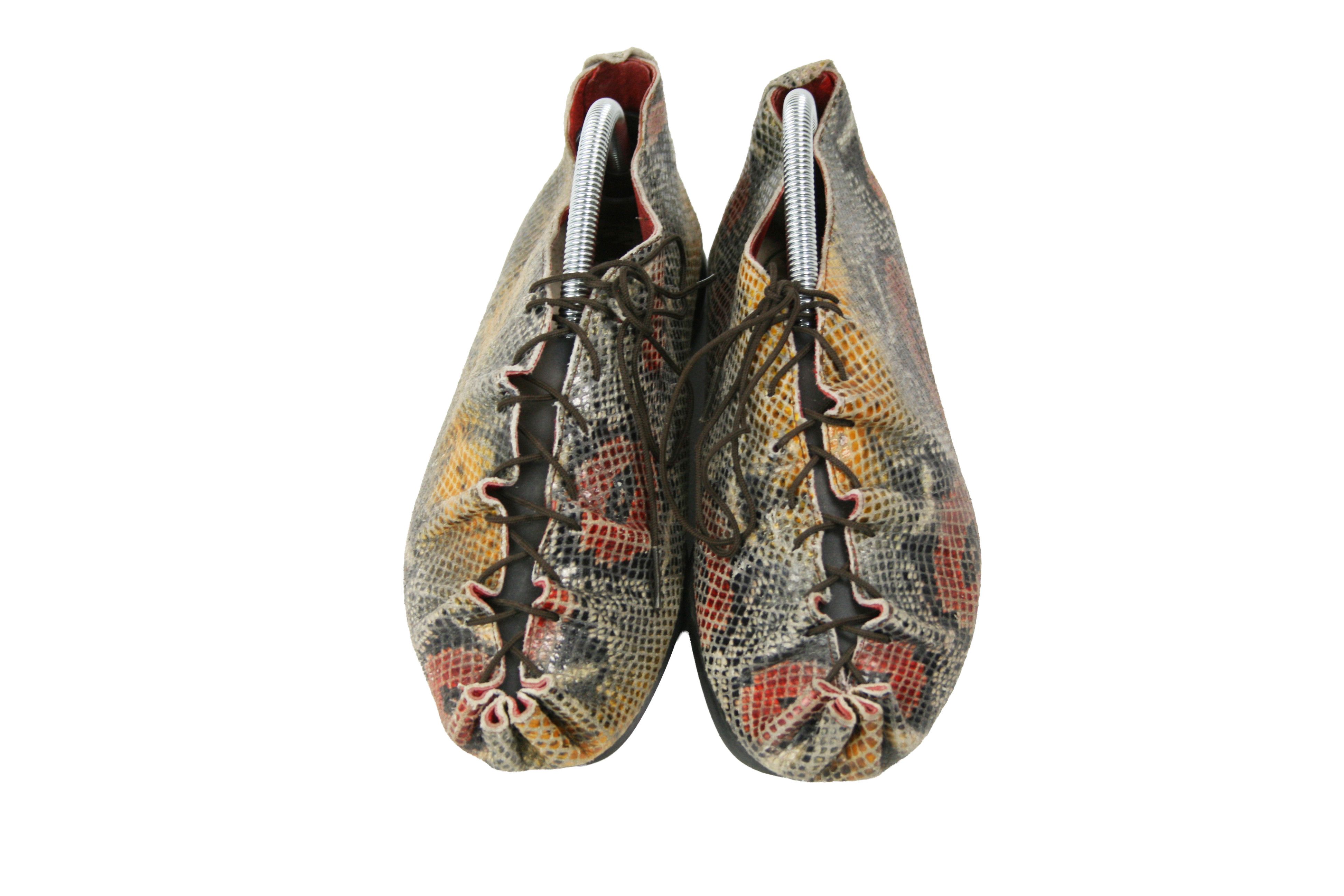Japanese Brand Jan Jansen Y2K Snake Print Leather Ballet Flats Vintage Size US 10 / IT 40 - 8 Thumbnail