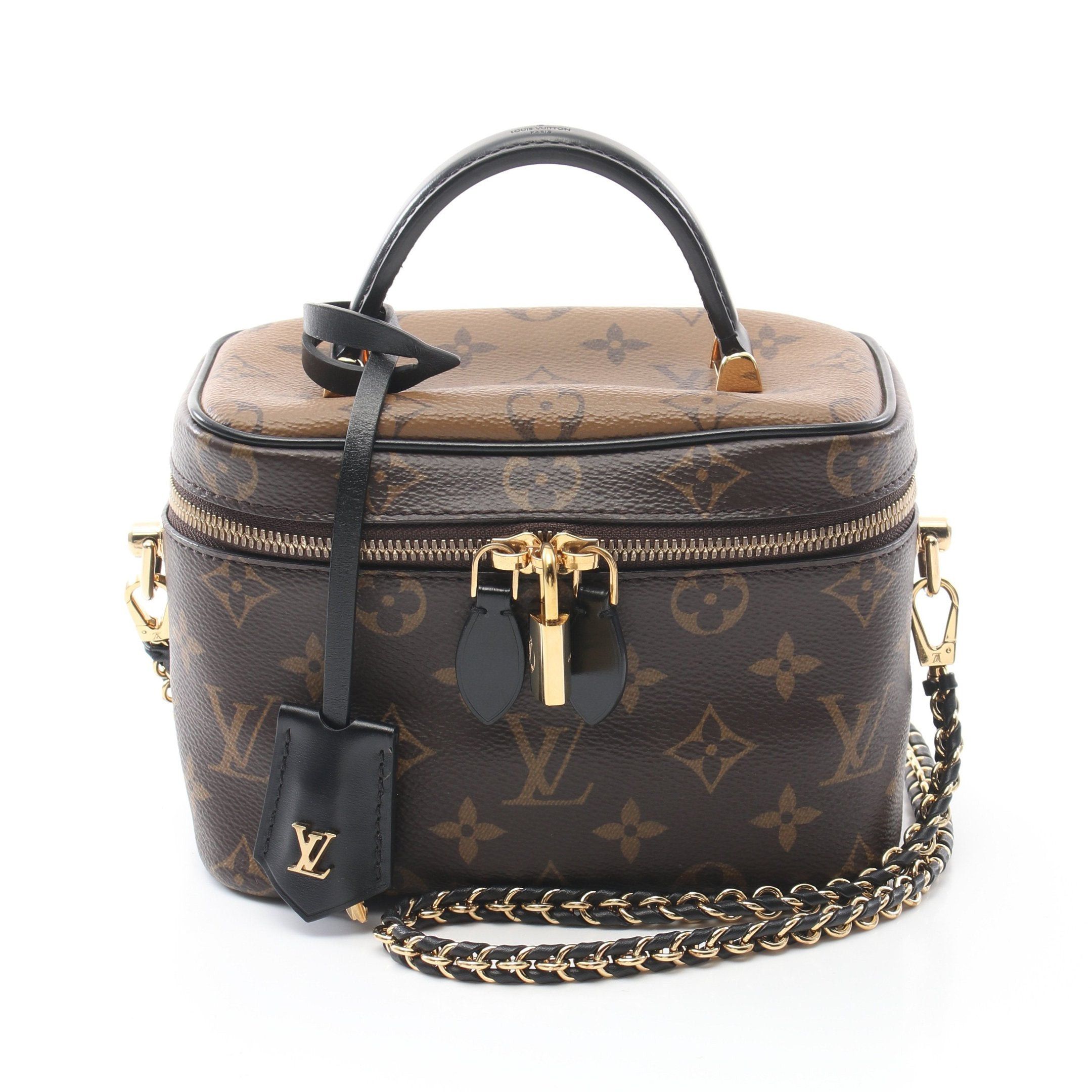 Louis Vuitton Louis Vuitton Vanity Nv Pm Monogram Reverse Handbag Bag Leather Brown Black Size ONE SIZE - 1 Thumbnail