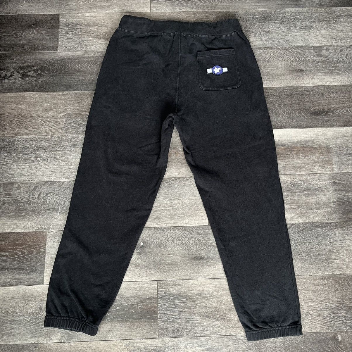 Bape A Bathing Ape Bape Busy Works Shark Sweatpants WGM Black XXL Size US 38 / EU 54 - 2 Thumbnail