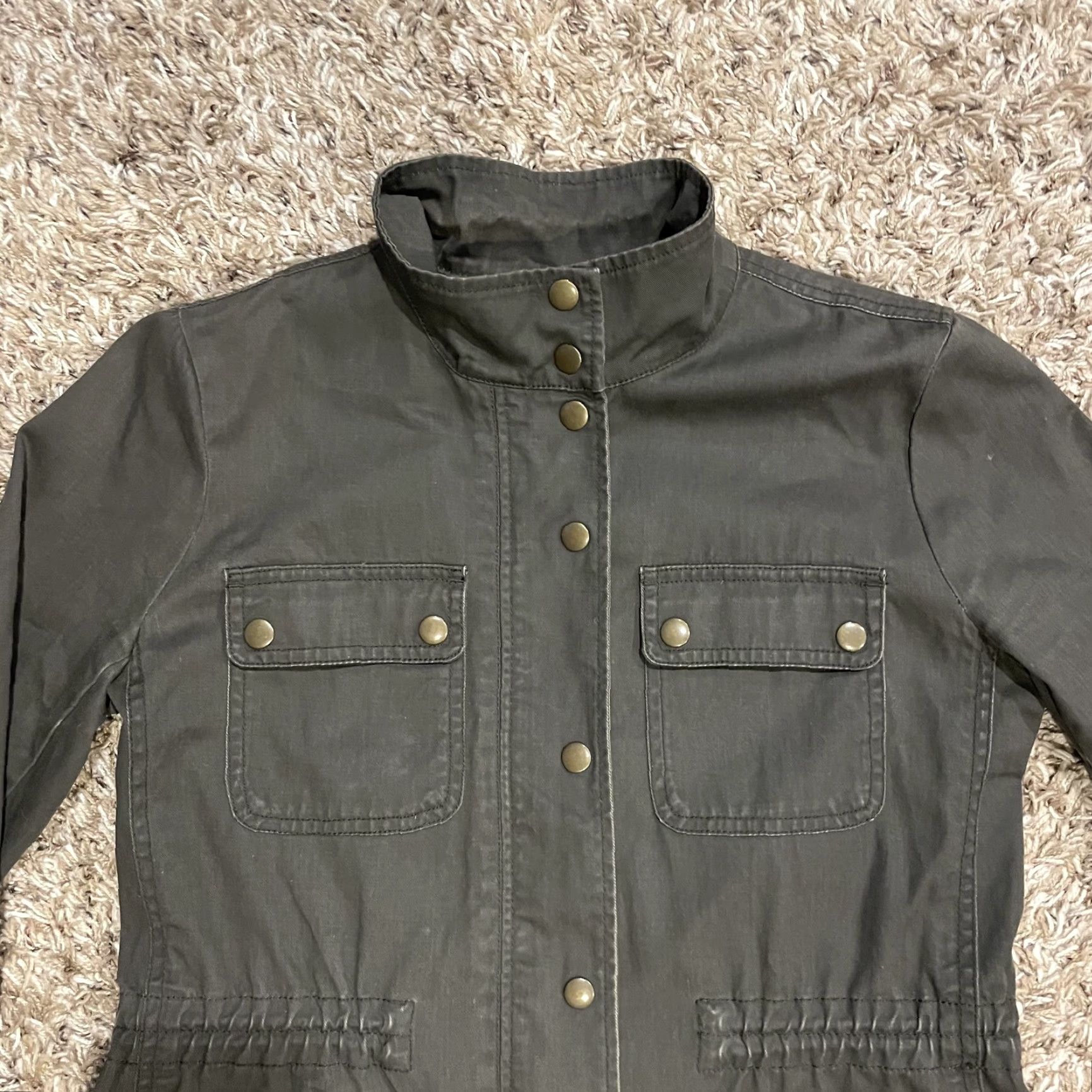 J.Crew J. Crew Relaxed Boyfriend Field Jacket Womens Small Green Utility Pockets C0717 Size S / US 4 / IT 40 - 3 Thumbnail