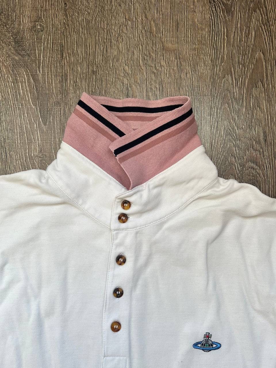 Japanese Brand × Vivienne Westwood Vintage Vivienne Westwood polo shirt t white pink Size US XL / EU 56 / 4 - 8 Thumbnail