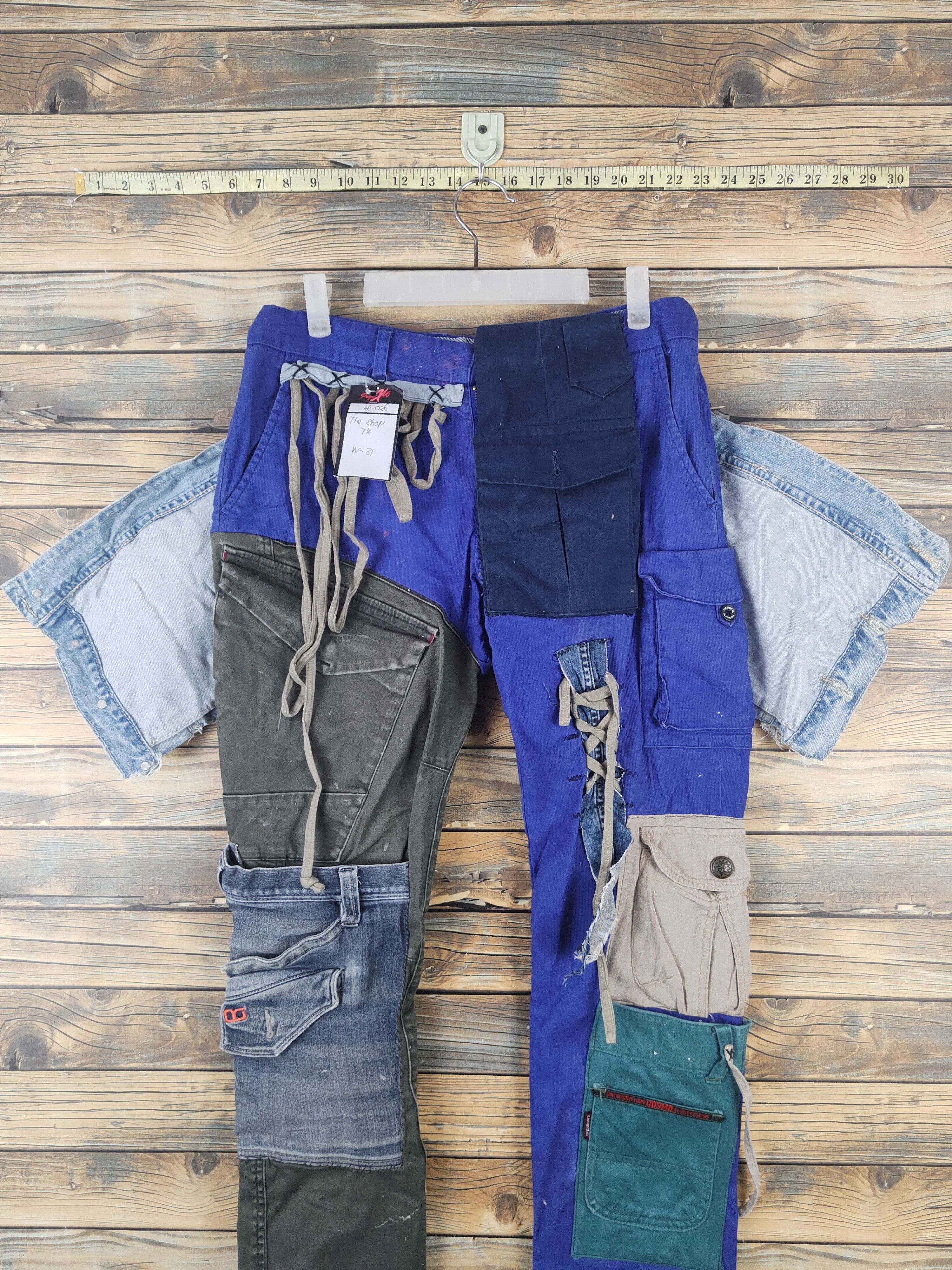 Japanese Brand DL Shop TK custom patchwork rework reconstruct Pants #46-026 Size US 31 - 3 Thumbnail