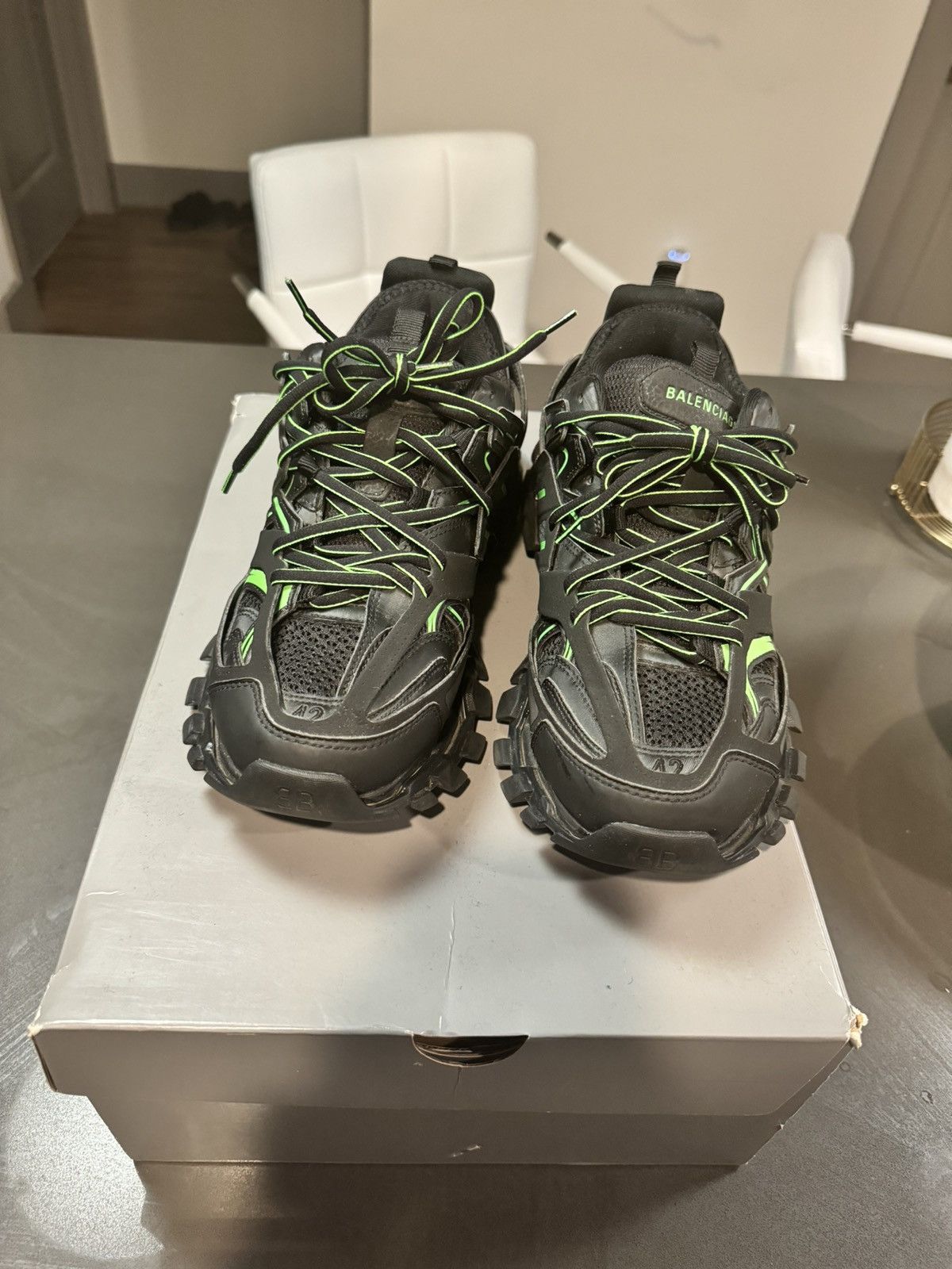 Balenciaga Balenciaga Track Sneaker 1 ‘Black Green’ Size US 9 / EU 42 - 1 Thumbnail