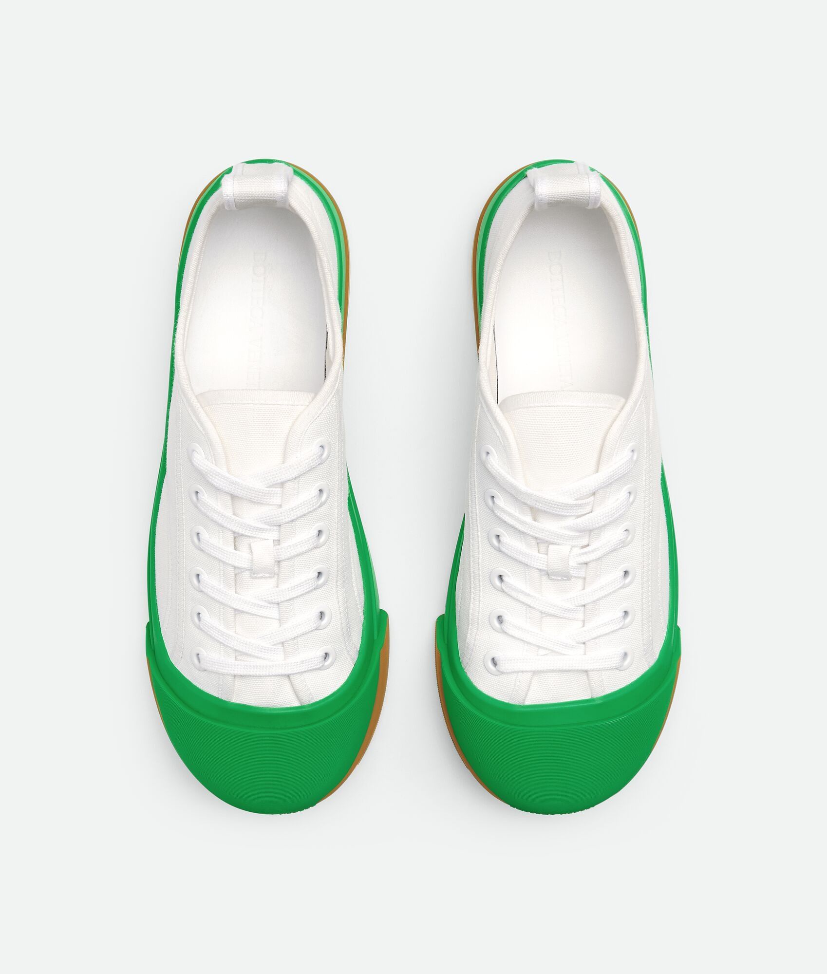 Bottega Veneta o1bcso1str0425 Vulcan Sneakers in White/Green Size US 10 / IT 40 - 4 Thumbnail