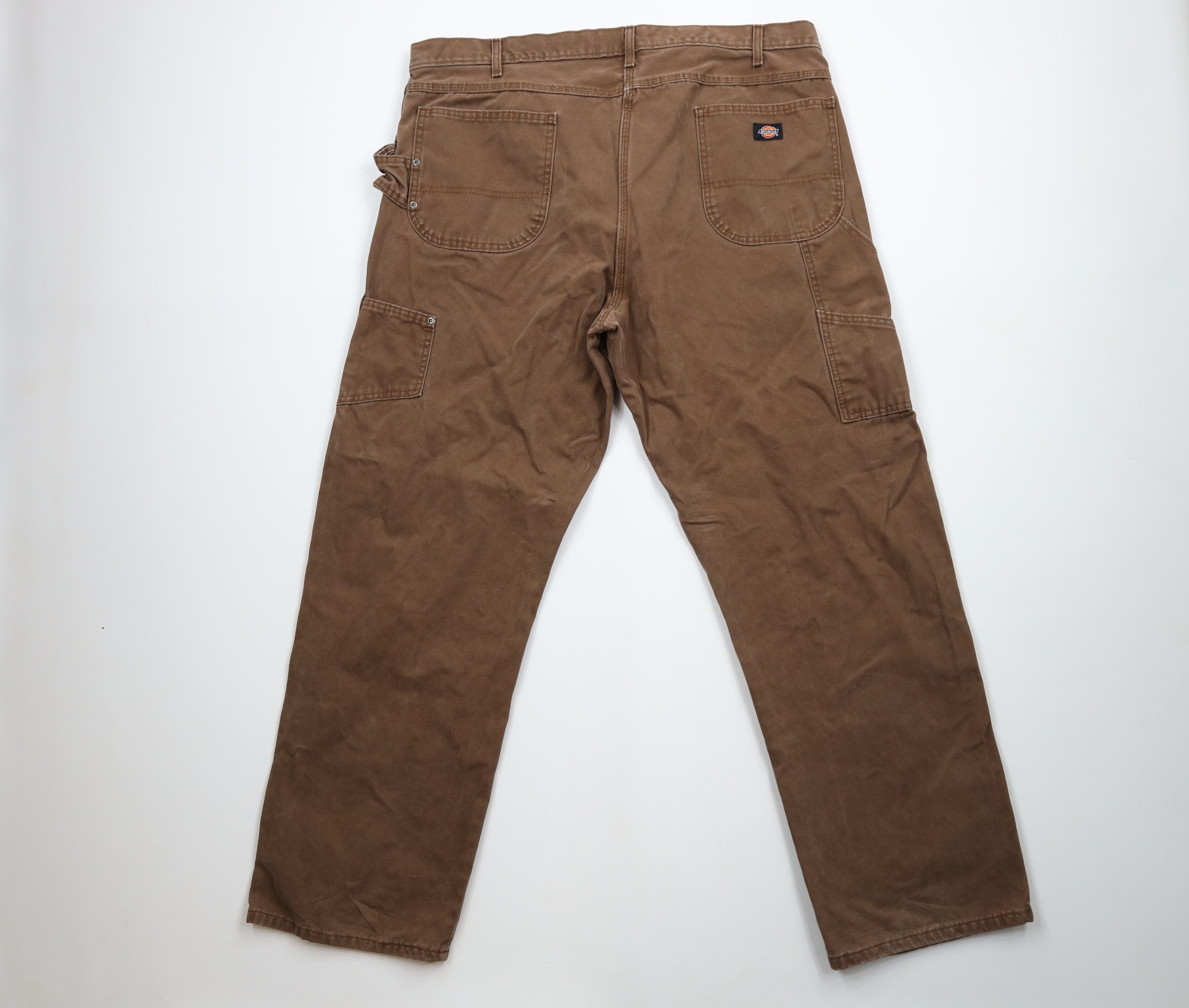 Dickies × Vintage Vintage Dickies Spell Canvas Wide Leg Dungaree Pants Brown Size US 42 / EU 58 - 10 Thumbnail