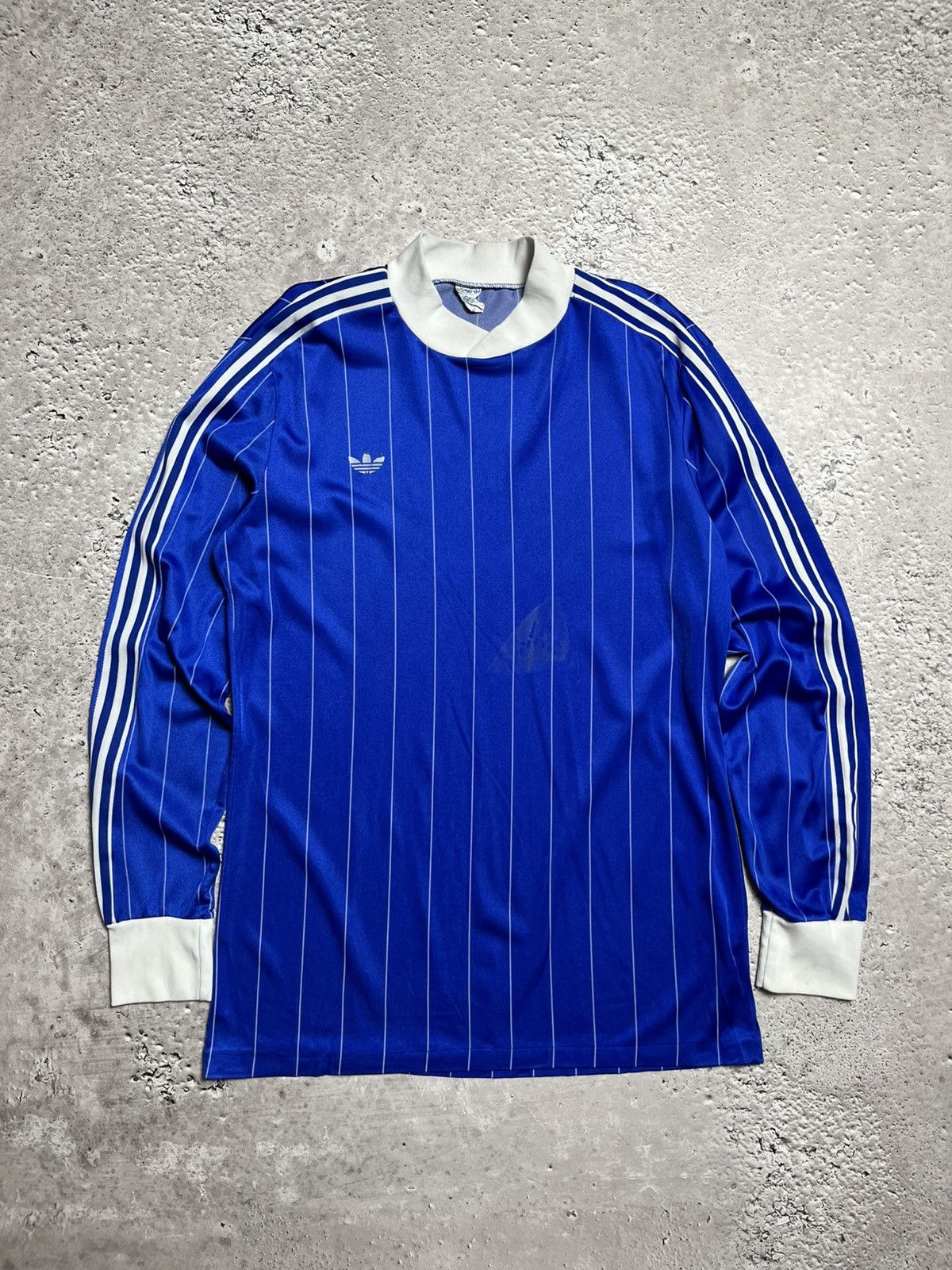 Adidas × Vintage Vntg Adidas Ventex Jersey Made in Tunisia Blue Striped Shirt Size US L / EU 52-54 / 3 - 1 Thumbnail