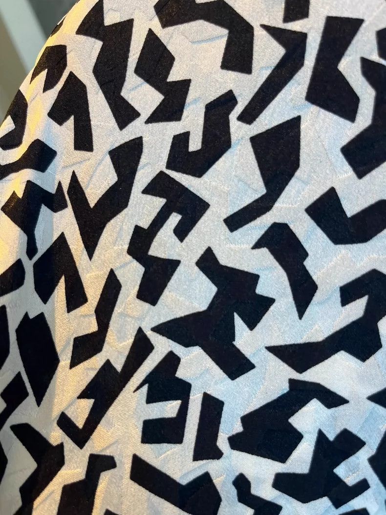 Saint Laurent Paris black and white patterned silk shirt-2507 Size US L / EU 52-54 / 3 - 3 Thumbnail