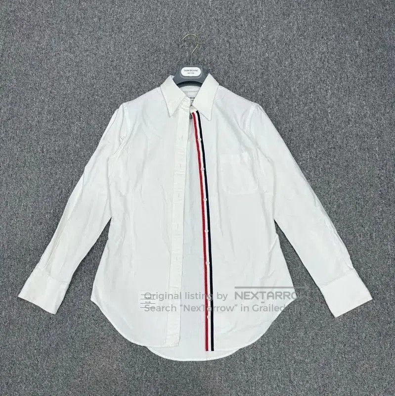 Thom Browne Thom Browne White Cotton Long Sleeve Shirt . Size US L / EU 52-54 / 3 - 1 Thumbnail