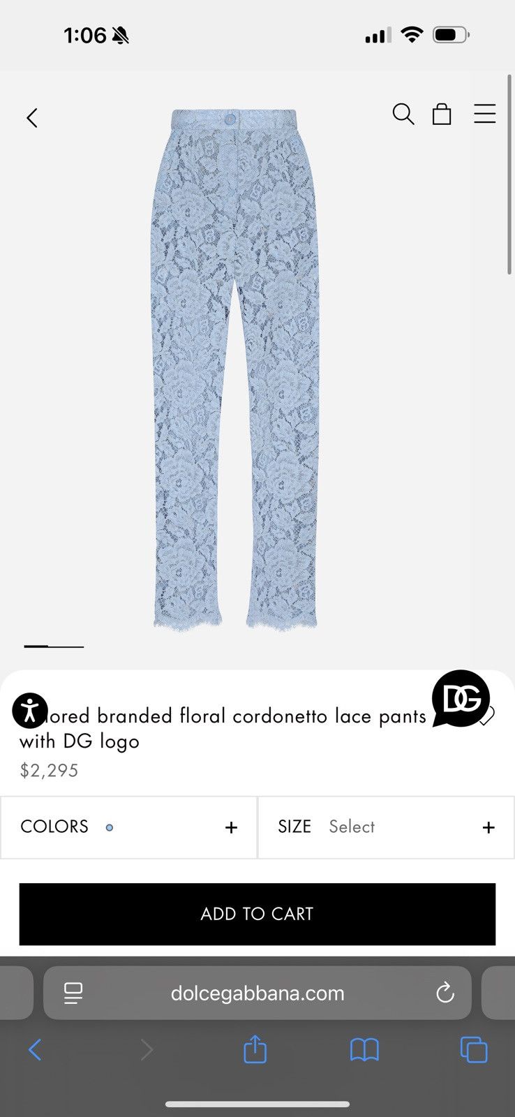 Dolce & Gabbana DOLCE & GABBANA LACE PANTS Size 25" / US 0 / IT 36 - 1 Thumbnail