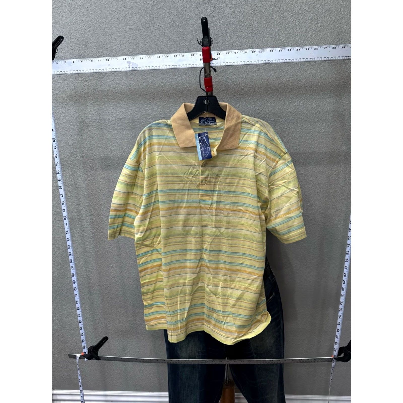 Fila Massimo Fila POLO SHIRT M Yellow Stripe Shirt Men M Multicolor NWT Size US M / EU 48-50 / 2 - 2 Thumbnail