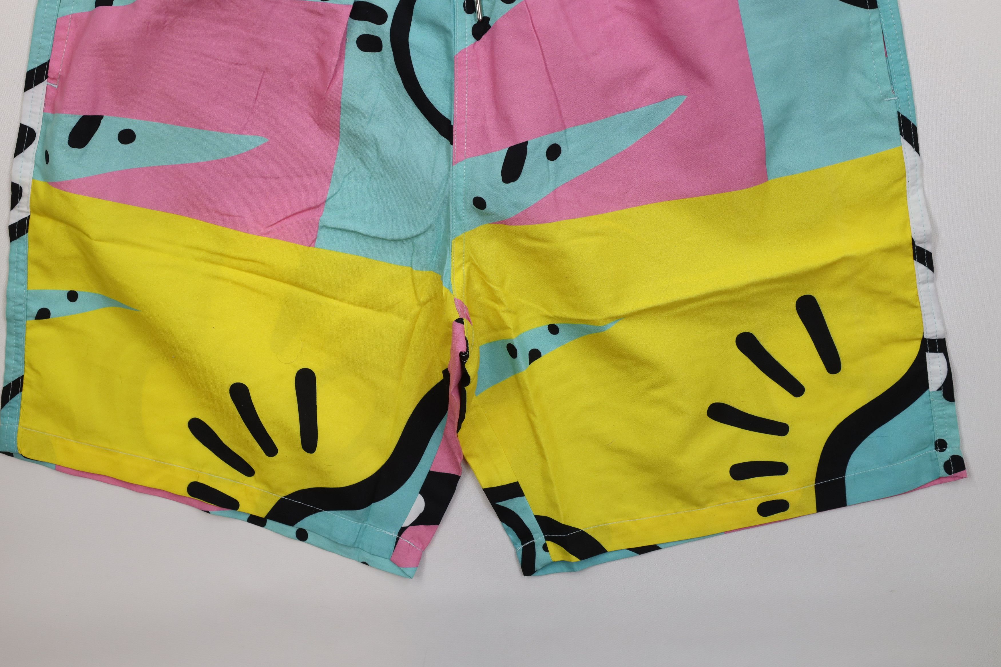 Vintage Deadstock Y2K Streetwear Above Knee Graffiti Swim Shorts Size US 34 / EU 50 - 4 Thumbnail