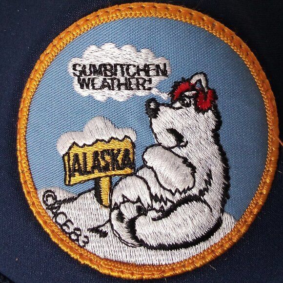 Vintage DS Vintage Alaska Polar Bear Patch Eggs Trucker Hat Size ONE SIZE - 2 Thumbnail