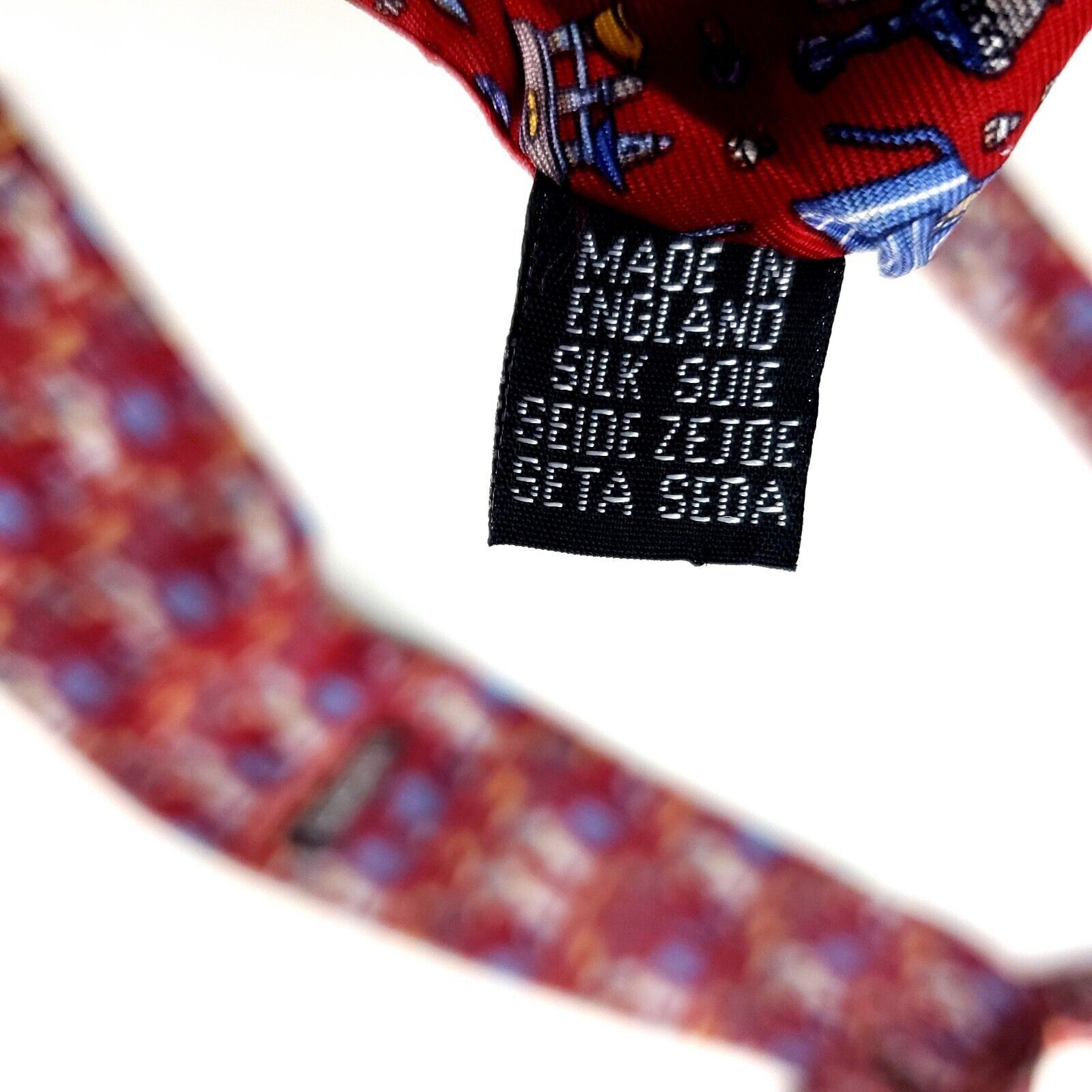 Liberty London Liberty Of London Silk Tie Novelty Print Chef Bear Red Size ONE SIZE - 4 Thumbnail