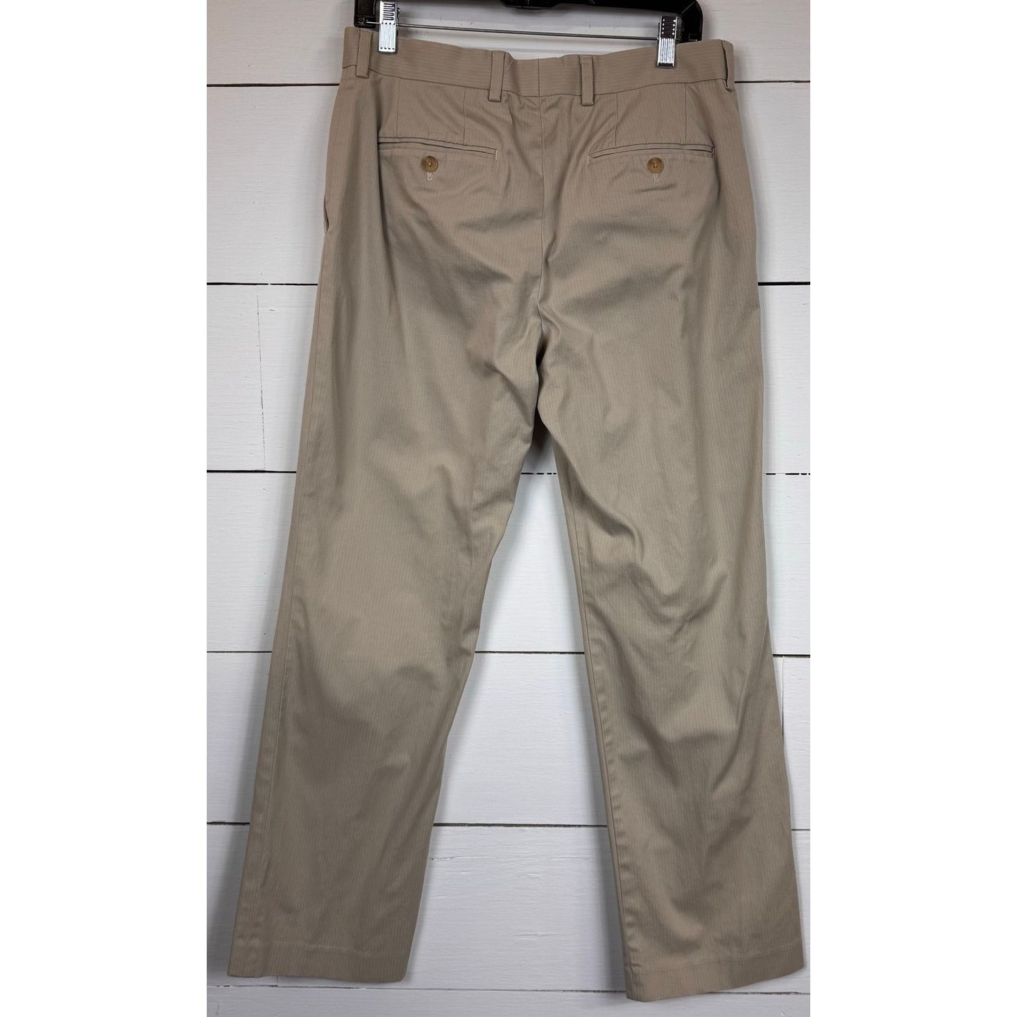Express Express Beige Striped Dress Pants Men's Size 32x32 Size US 32 / EU 48 - 2 Thumbnail