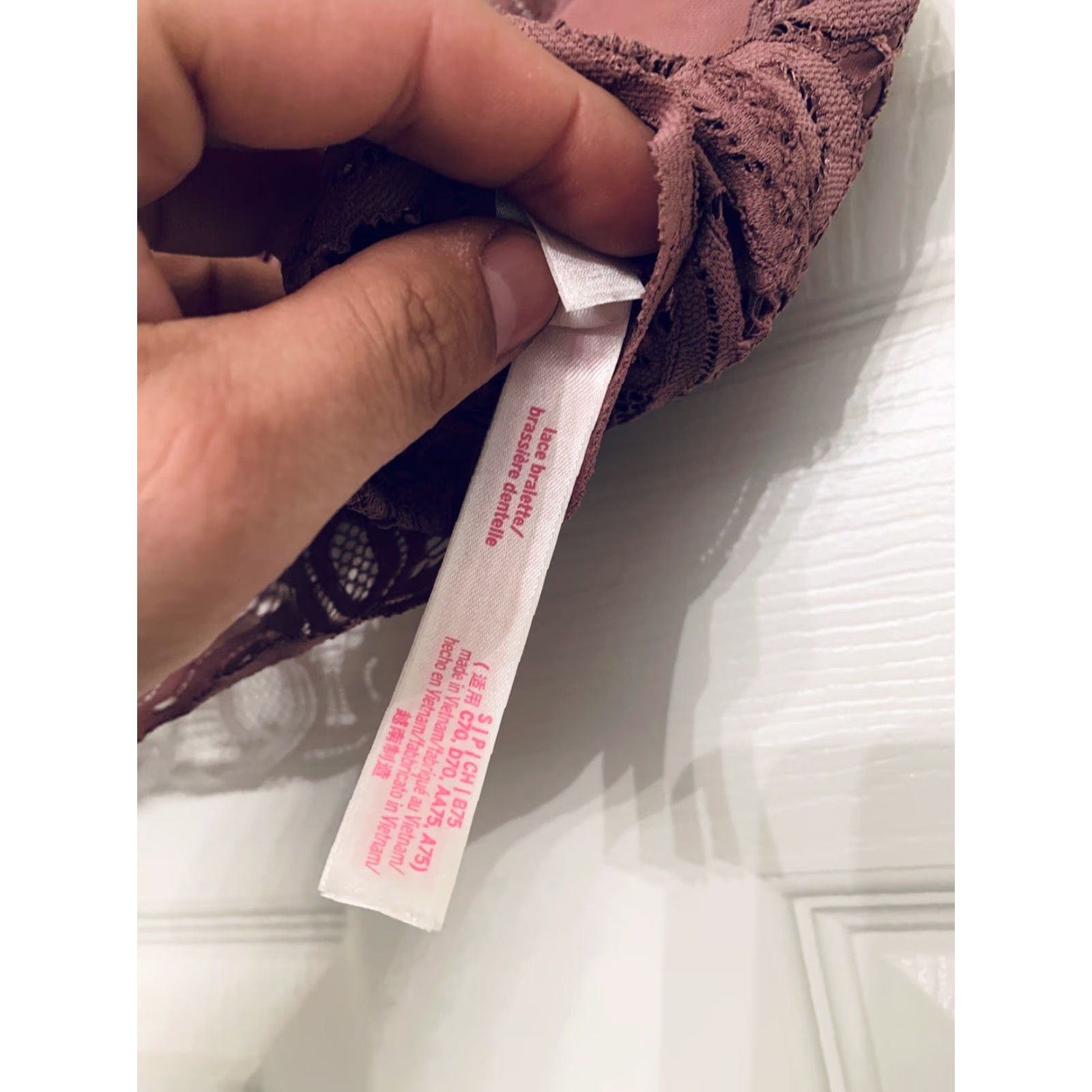 Victoria's Secret Victoria's Secret PINK Bralette Lilac Lace Crochet Strappy Spaghetti Strap Size ONE SIZE - 5 Thumbnail