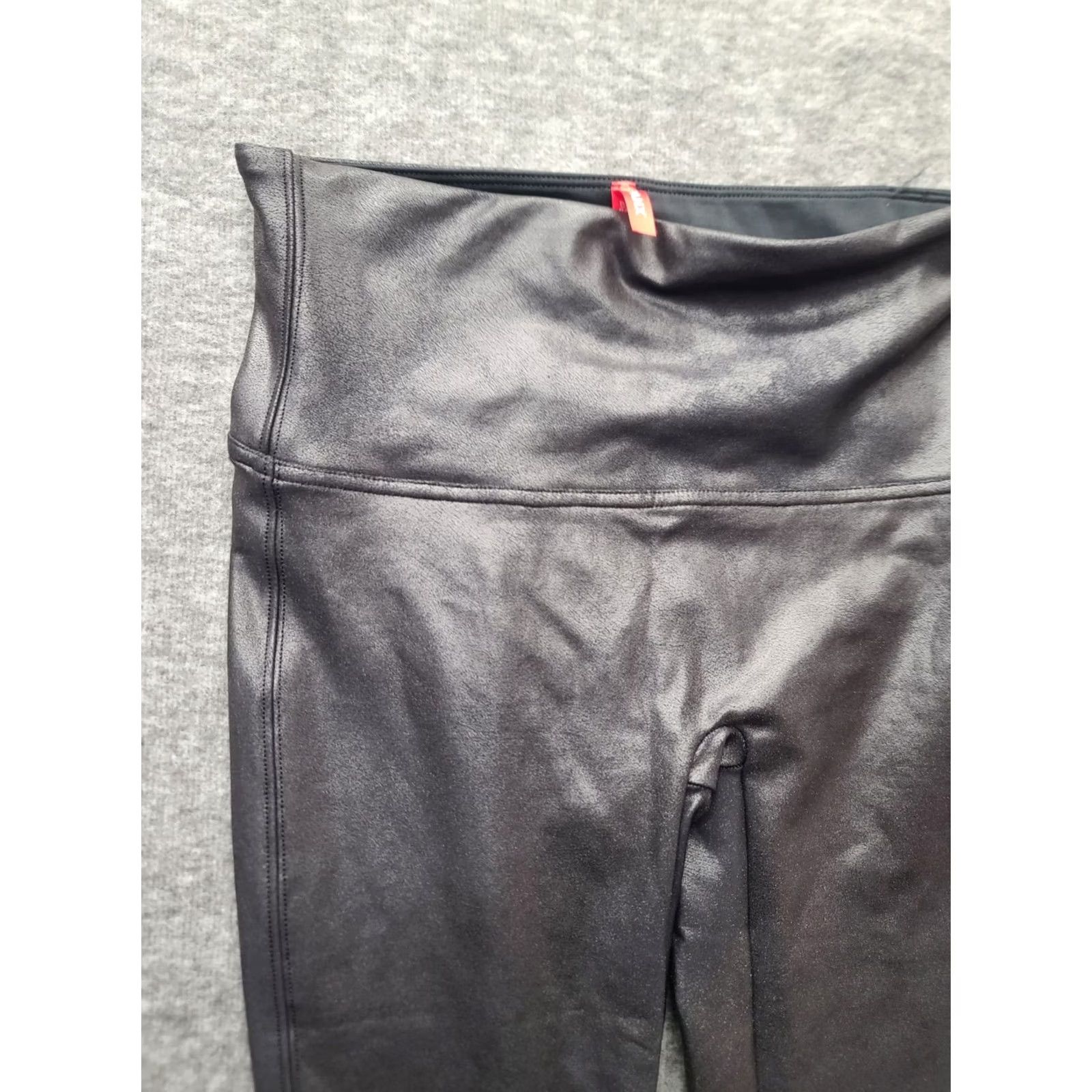 Spanx Spanx Moto Leggings Womens L Slim Fit Tapered Leg High Rise Faux Leather Black Size 36" / US 14 / IT 50 - 7 Thumbnail