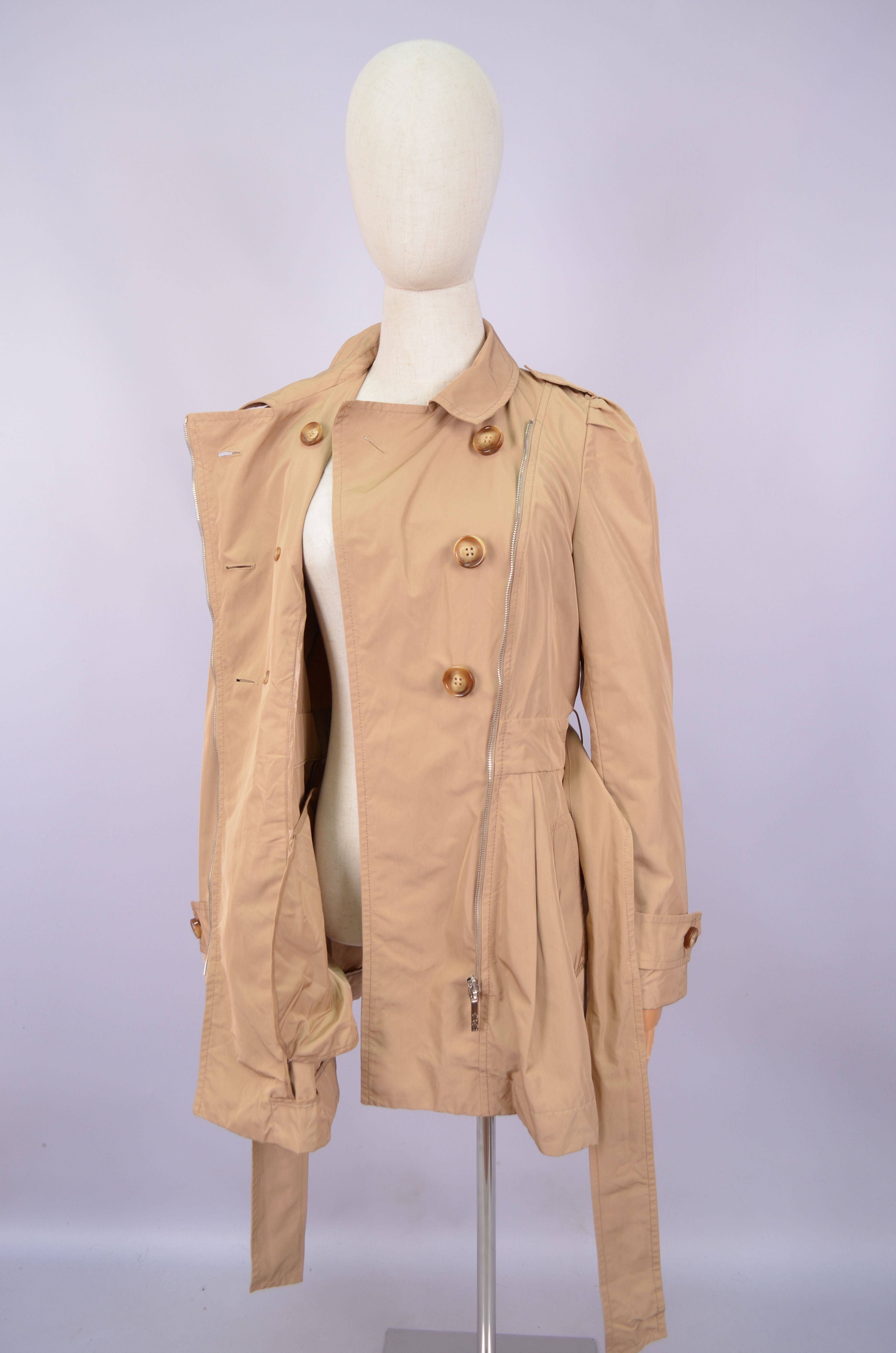 Moncler Womens Moncler Elysee Double Breasted Trench Coat Sz 3/M Size M / US 6-8 / IT 42-44 - 18 Thumbnail