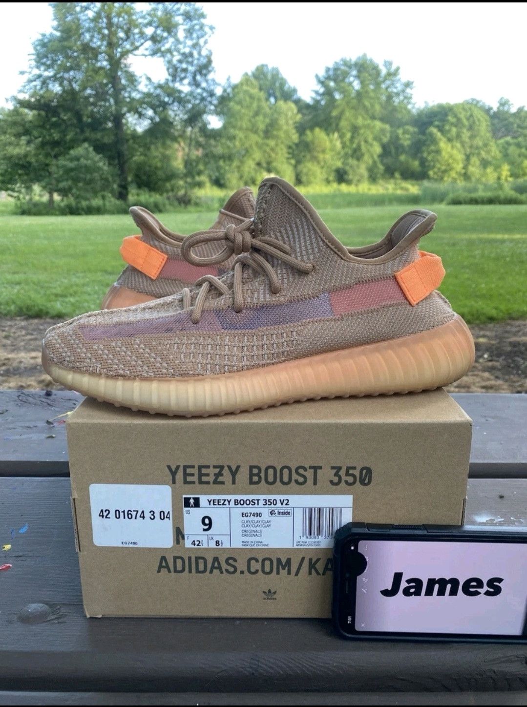 Adidas Adidas Yeezy Boost 350 V2 Clay EG7490 Size 9 Men Size US 9 / EU 42 - 1 Thumbnail
