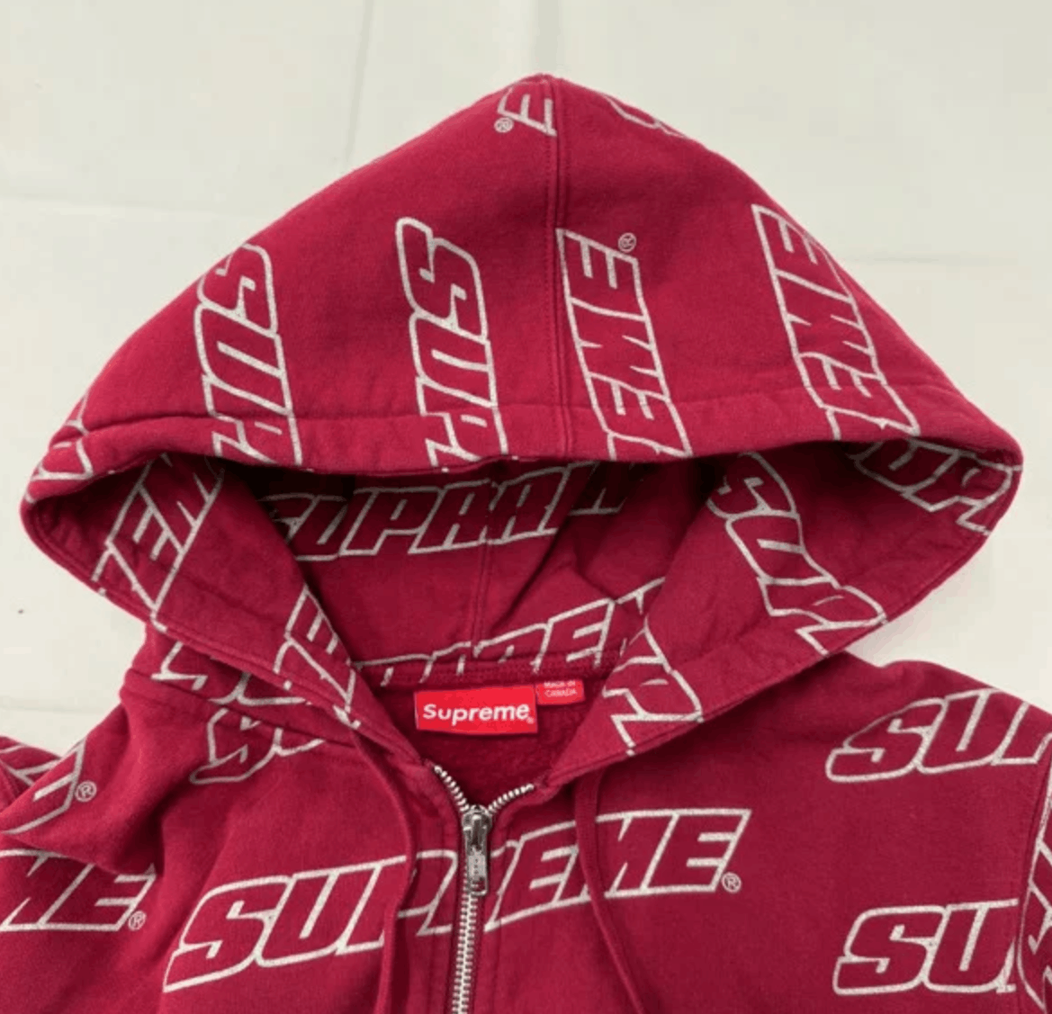Supreme SUPREME 18SS Repeat Zip Up Hooded Sweatshirt/ Size US M / EU 48-50 / 2 - 6 Thumbnail