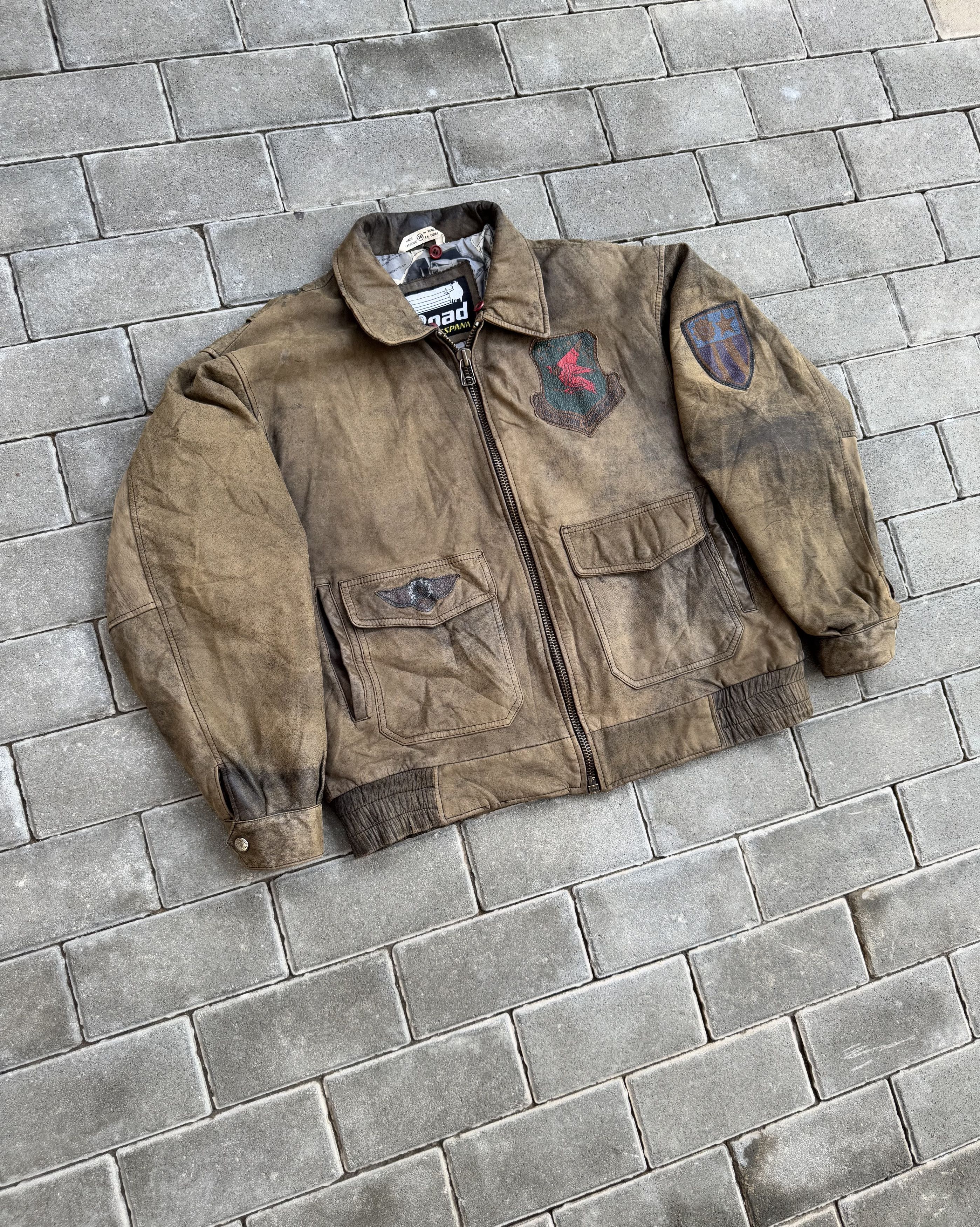 Avirex Vintage A2 Pilot's Brown Leather Jacket Flying Tigers 1941 Size US M / EU 48-50 / 2 - 2 Thumbnail