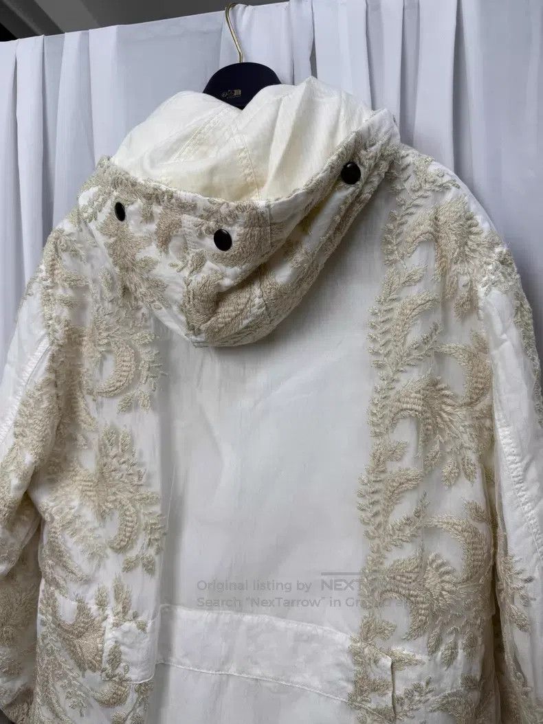 Ann Demeulemeester Ann Demeulemeester Silver thread embroidered parka| Size XXS / US 00 / IT 34 - 6 Thumbnail