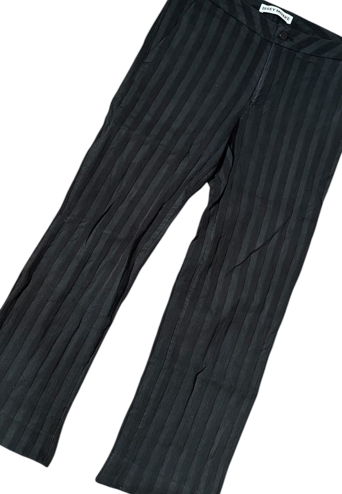 Issey Miyake *FINAL DROP* issey miyake striped wideleg trousers Size US 28 / EU 44 - 2 Thumbnail