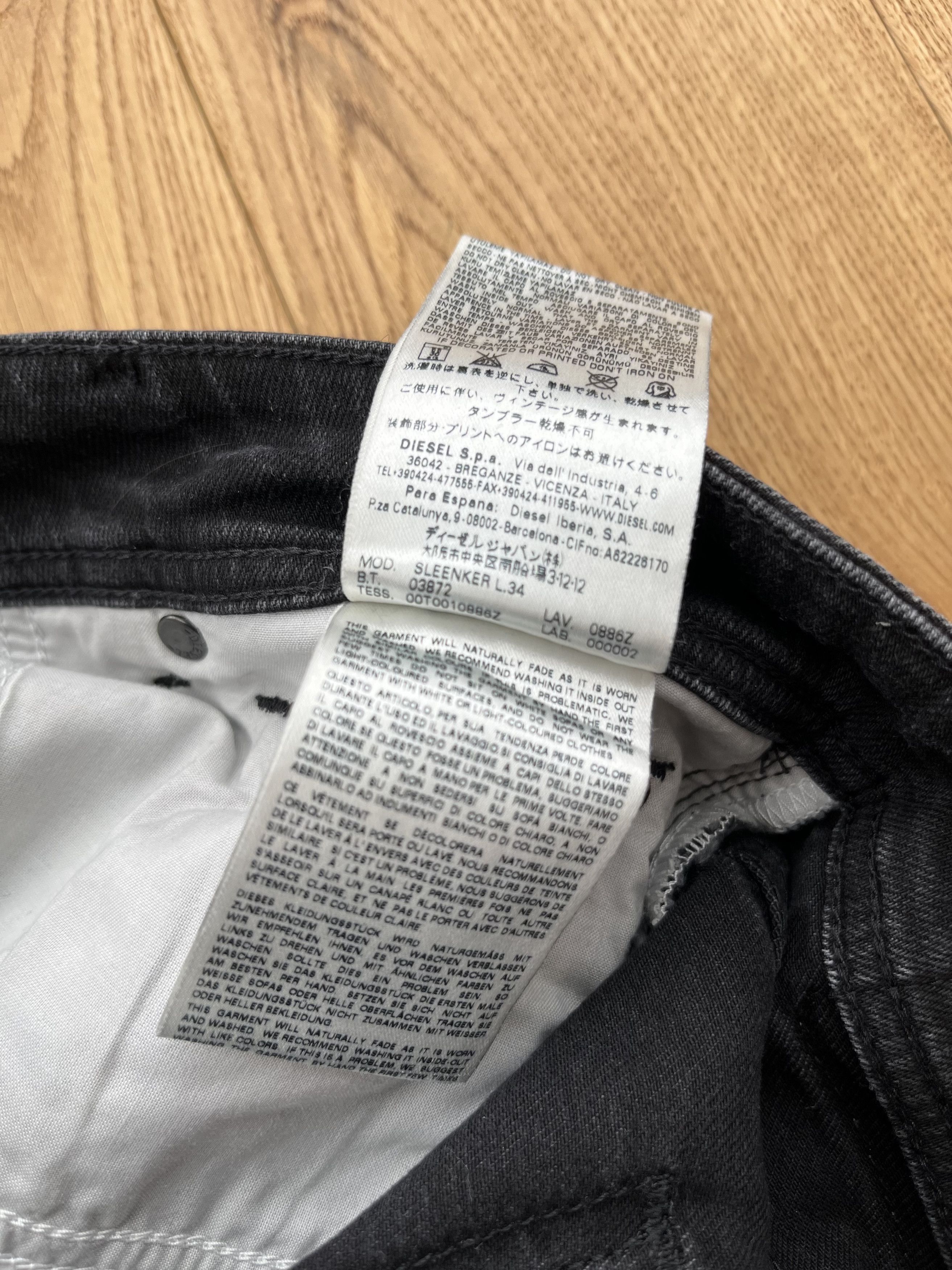 Diesel Sleenker 2008 y2k W34 L34 Slim Fit Skinny Leg Men's Jeans Size US 34 / EU 50 - 10 Thumbnail