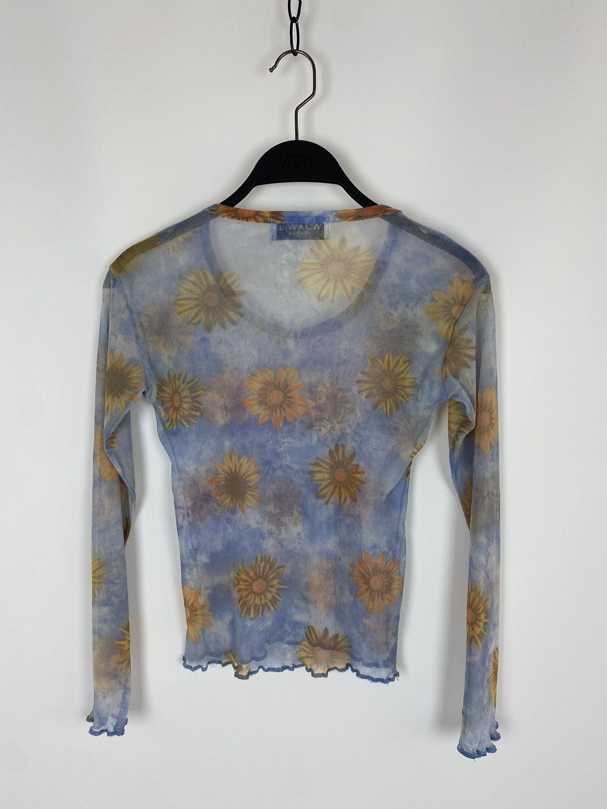 Vintage Y2K Vintage Two Wild London Floral Sky Blue Mesh Top Size S / US 4 / IT 40 - 7 Thumbnail