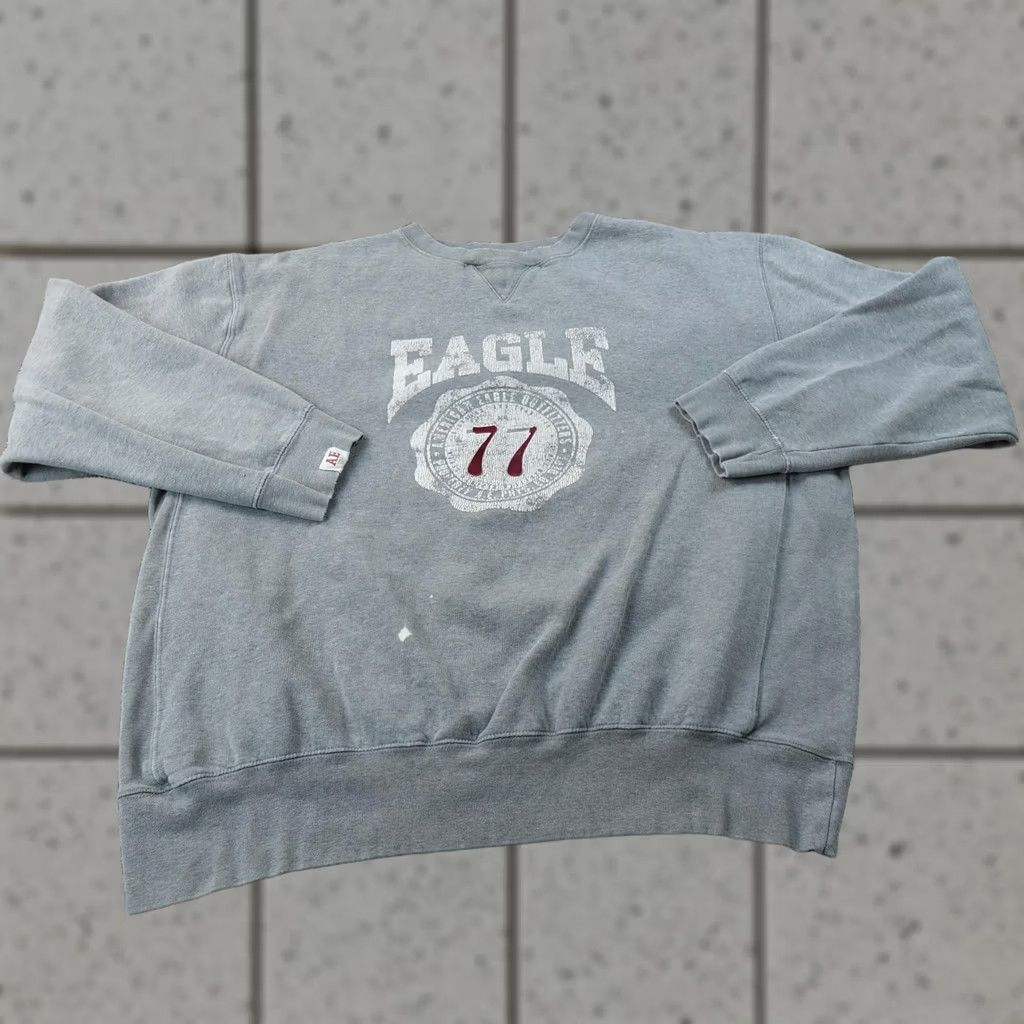 American Eagle Outfitters VINTAGE American Eagle Sweatshirt Womens 2XL Gray Logo Graphic Pullover Crew Neck Sweater Fleece Winter Size XXL / US 16-18 / IT 52-54 - 1 Thumbnail
