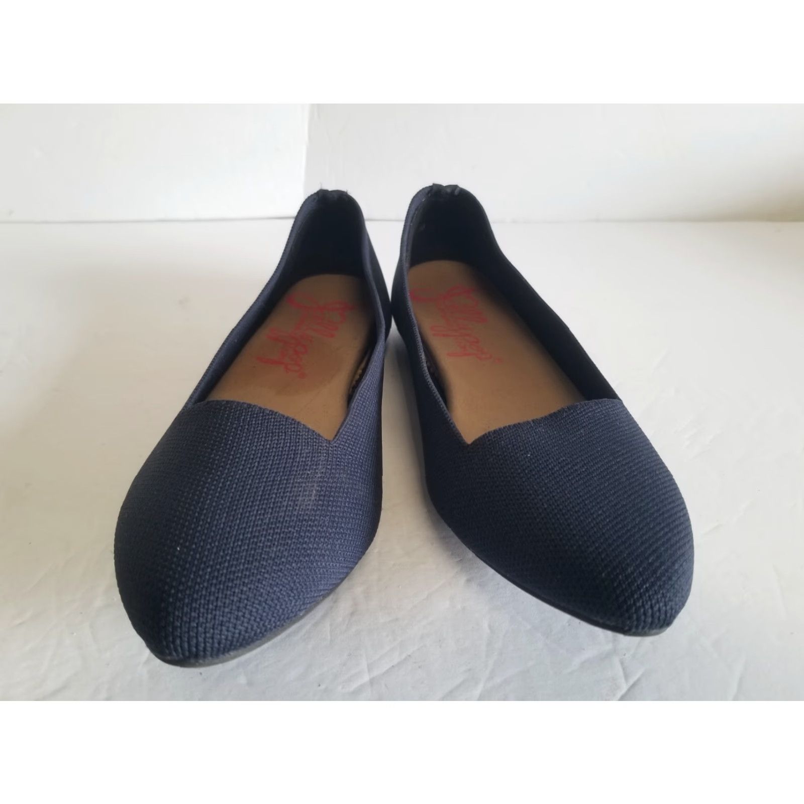Vintage Jellypop Loafers Women's Size 8 Navy Blue Textile Pointed Toe Block Heel 1-1.9 in Size US 8 / IT 38 - 6 Thumbnail