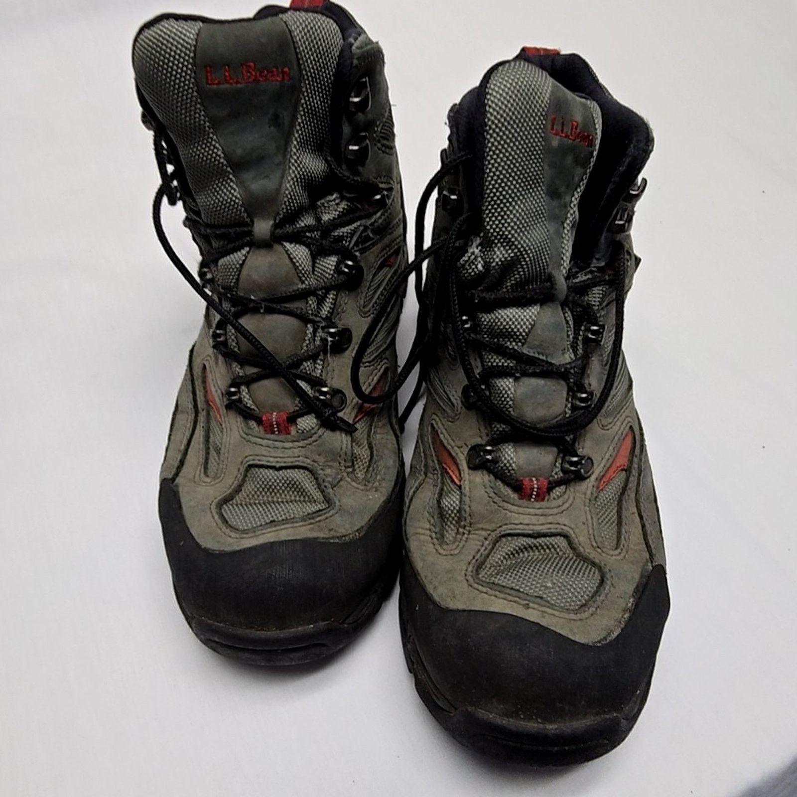L.L. Bean L.L. Bean Hiking Boots Mens 9.5 Medium Gray Red Trail Shoes Size US 9 / EU 42 - 2 Thumbnail
