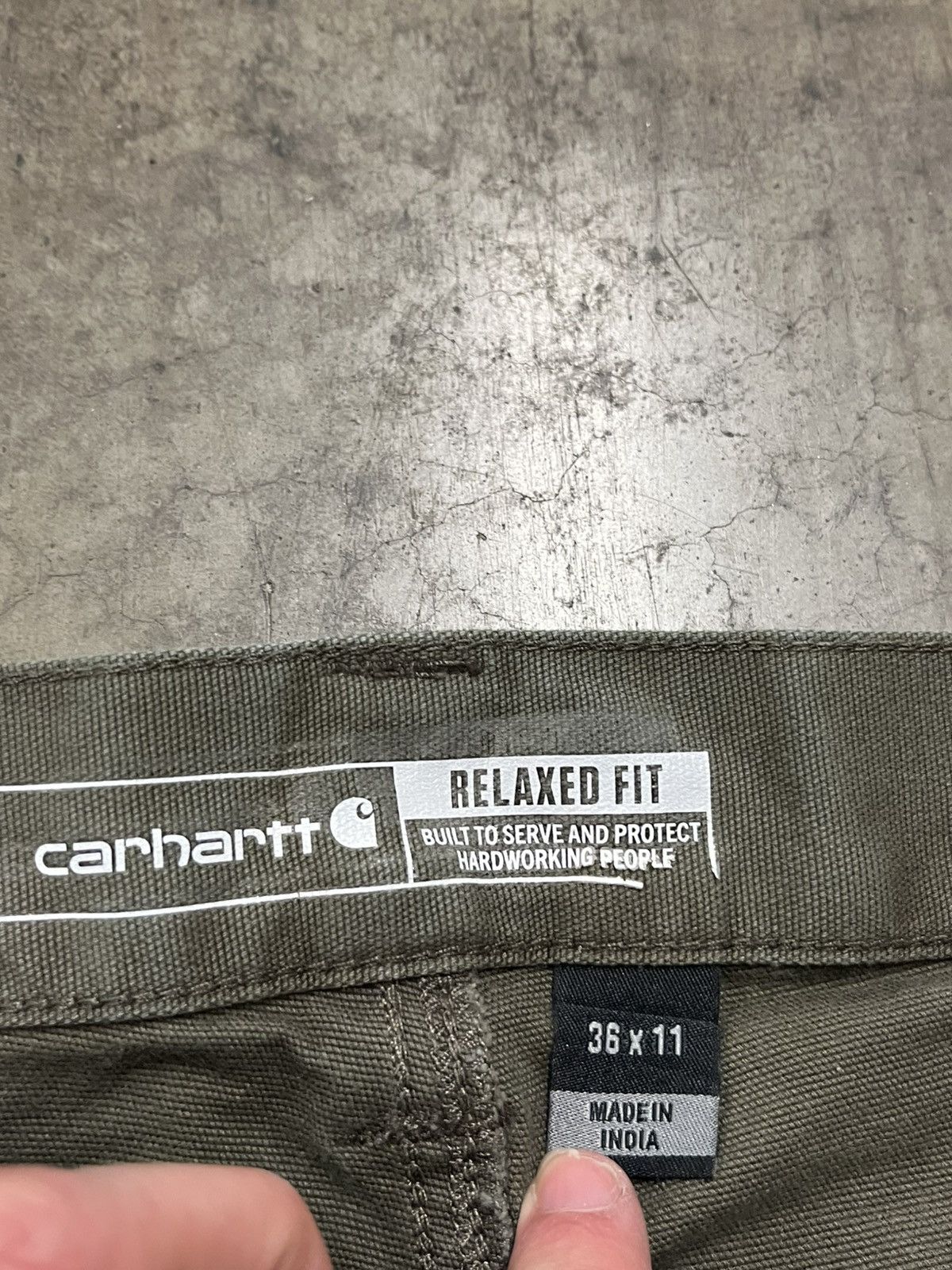 Carhartt × Vintage Carhartt earthtone green carpenter shorts streetwear hype Size US 36 / EU 52 - 7 Thumbnail