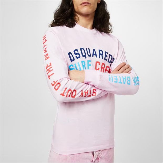 Dsquared2 o1g2r1mq0424 Long Sleeve T-Shirts in Pink Size US L / EU 52-54 / 3 - 3 Thumbnail