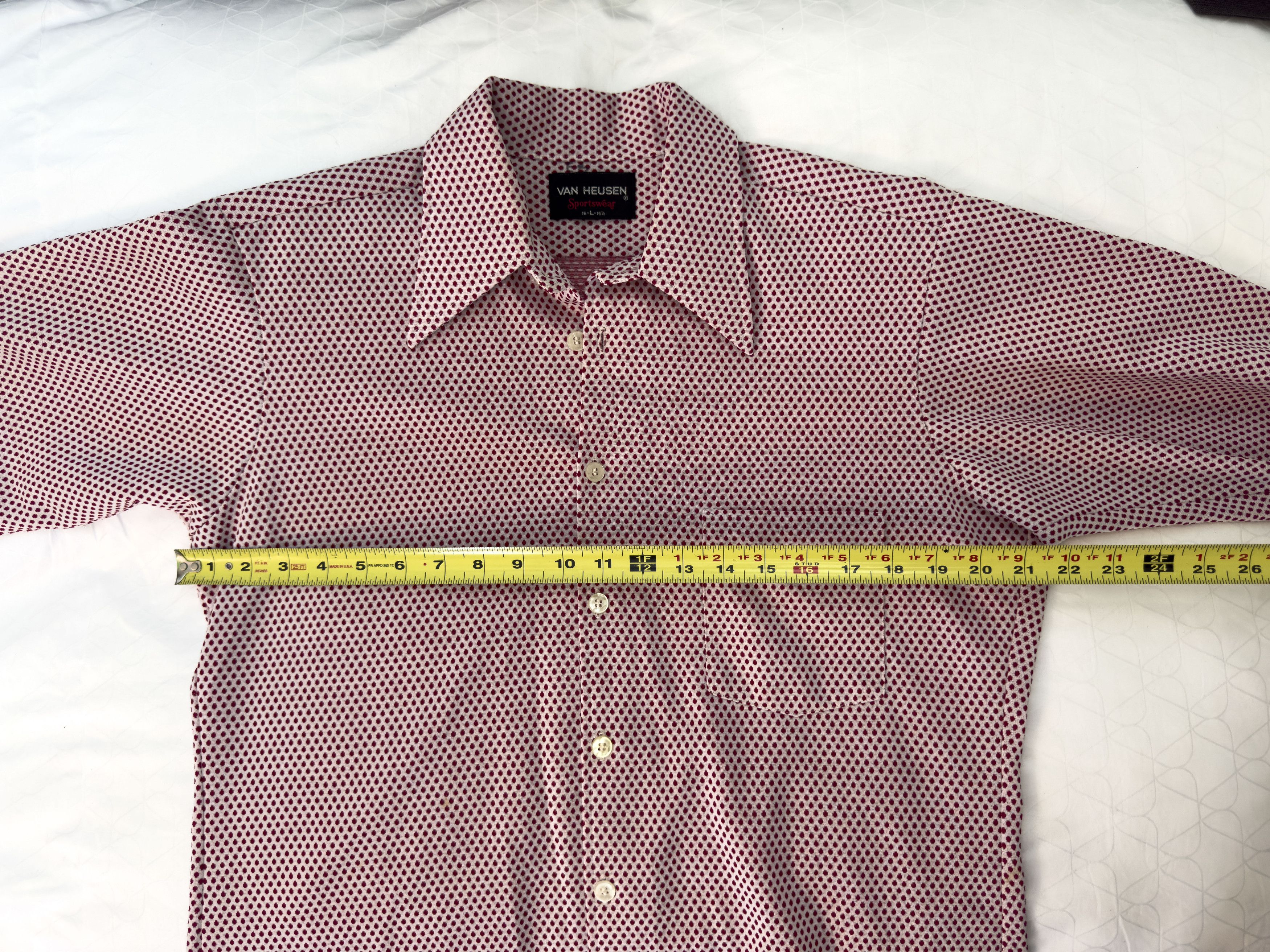 Van Heusen Vintage Van Heusen 70s Red Polka Dot Long Sleeve Button Up Size US L / EU 52-54 / 3 - 6 Thumbnail