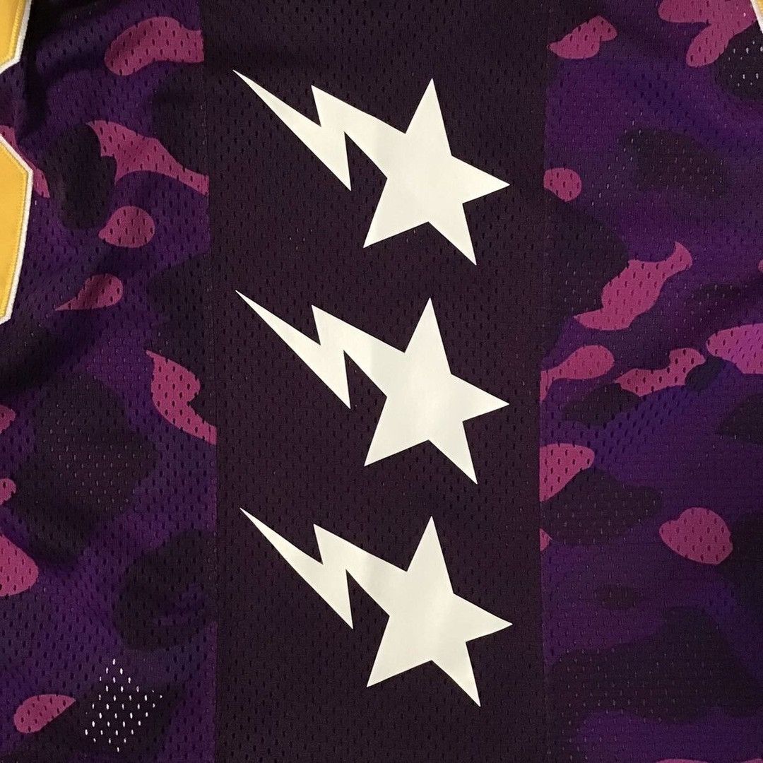 Bape BAPE Purple camo x yellow basketball tank top a bathing ape Size US XL / EU 56 / 4 - 3 Thumbnail