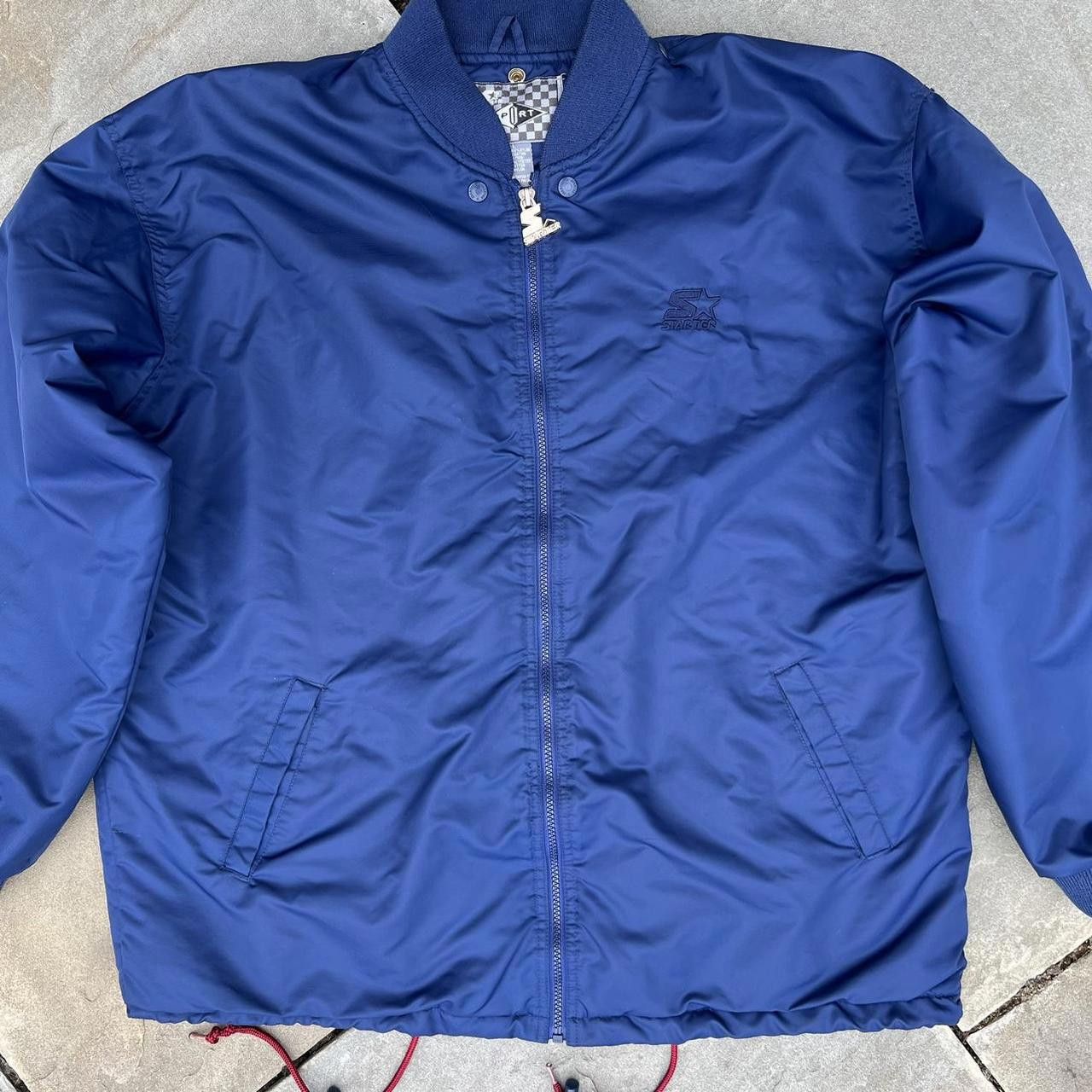 Starter Vintage 90s Starter Dark Blue Lined Bomber Size US L / EU 52-54 / 3 - 4 Thumbnail